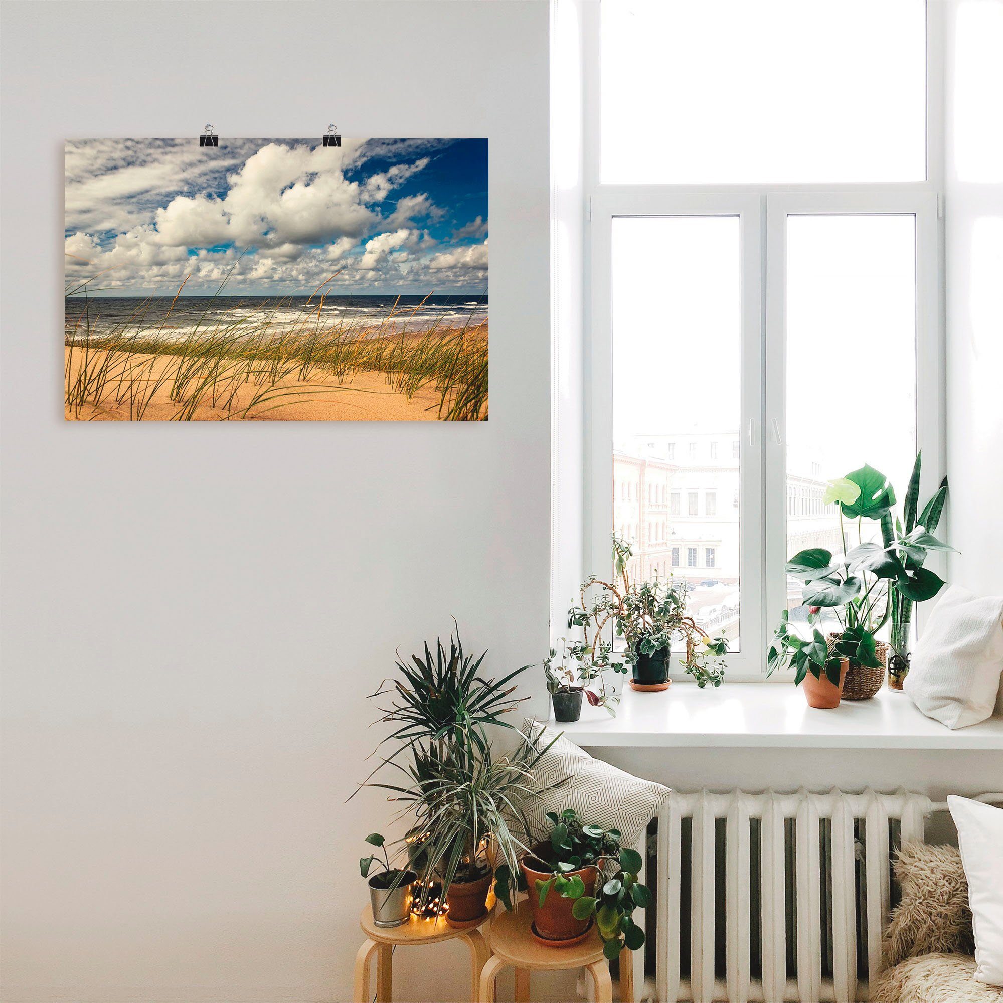 Artland Artprint Strand paal 17 02 als artprint van aluminium, artprint voor buiten, poster in diverse formaten