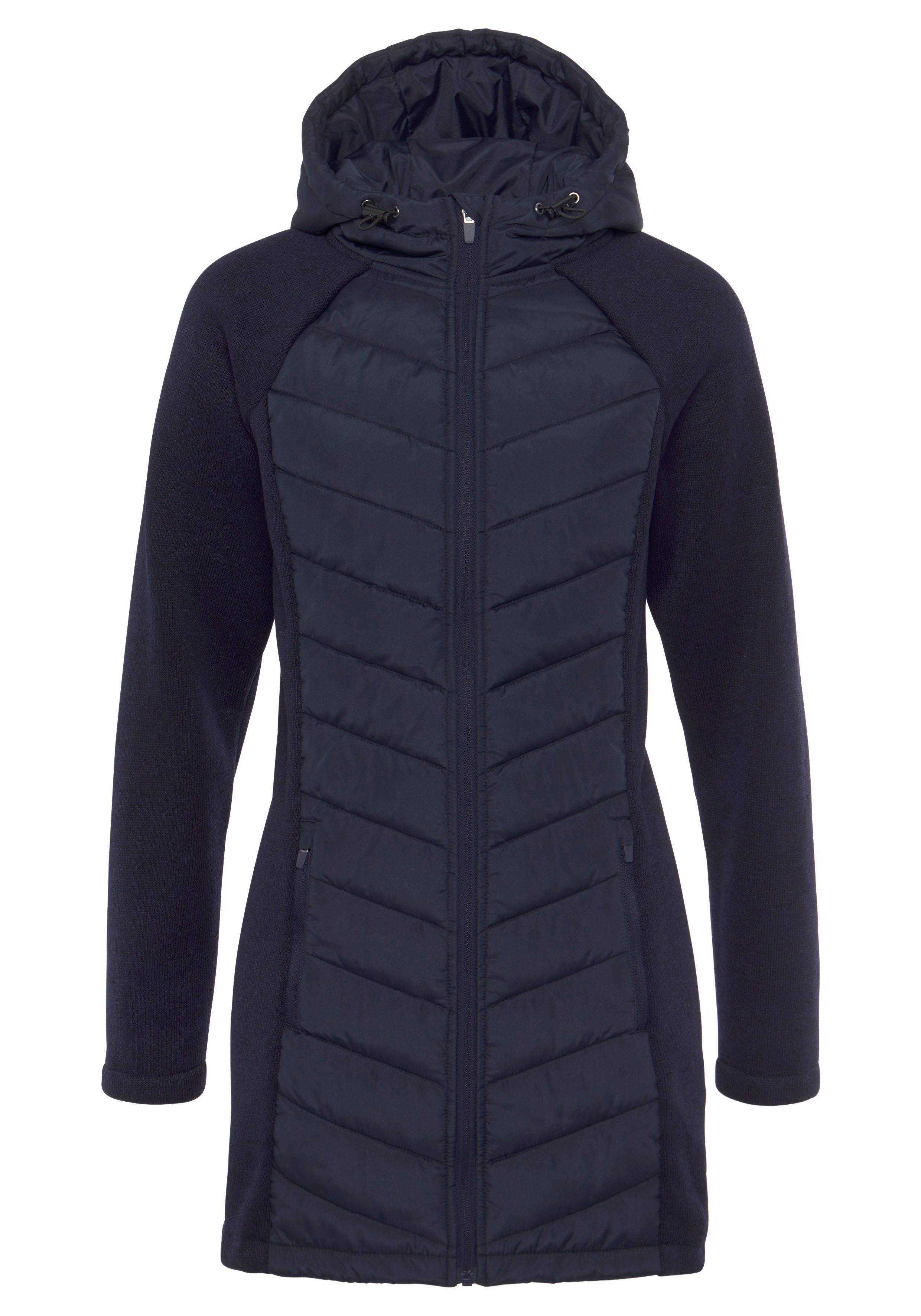Vivance Gewatteerde jas met tricot-fleece-mouwen