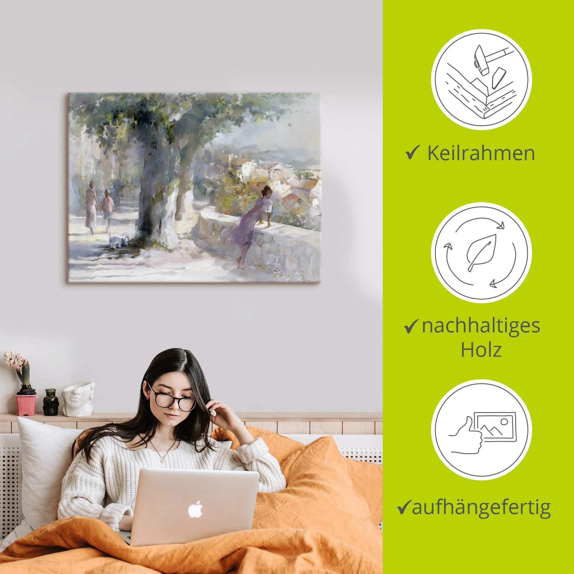 Artland Artprint Fluisterende wind als artprint op linnen, poster in verschillende formaten maten