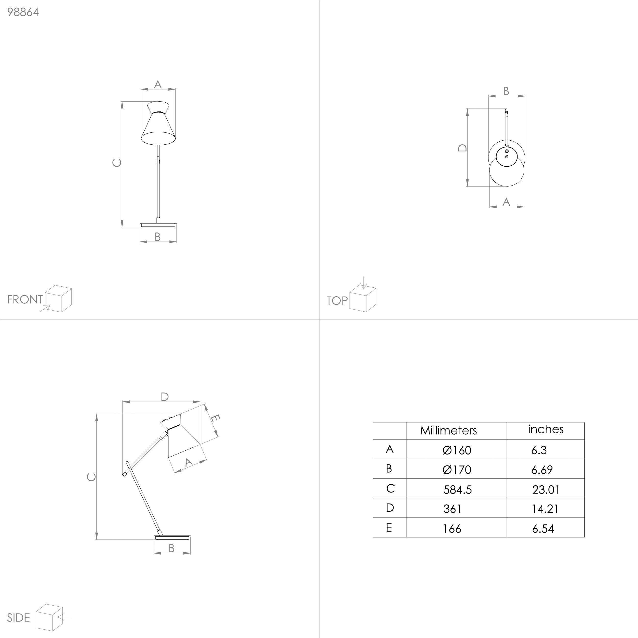 EGLO Tafellamp AMEZAGA Tafellamp in zwart en messing van staal - excl. E27 - 10W (1 stuk)