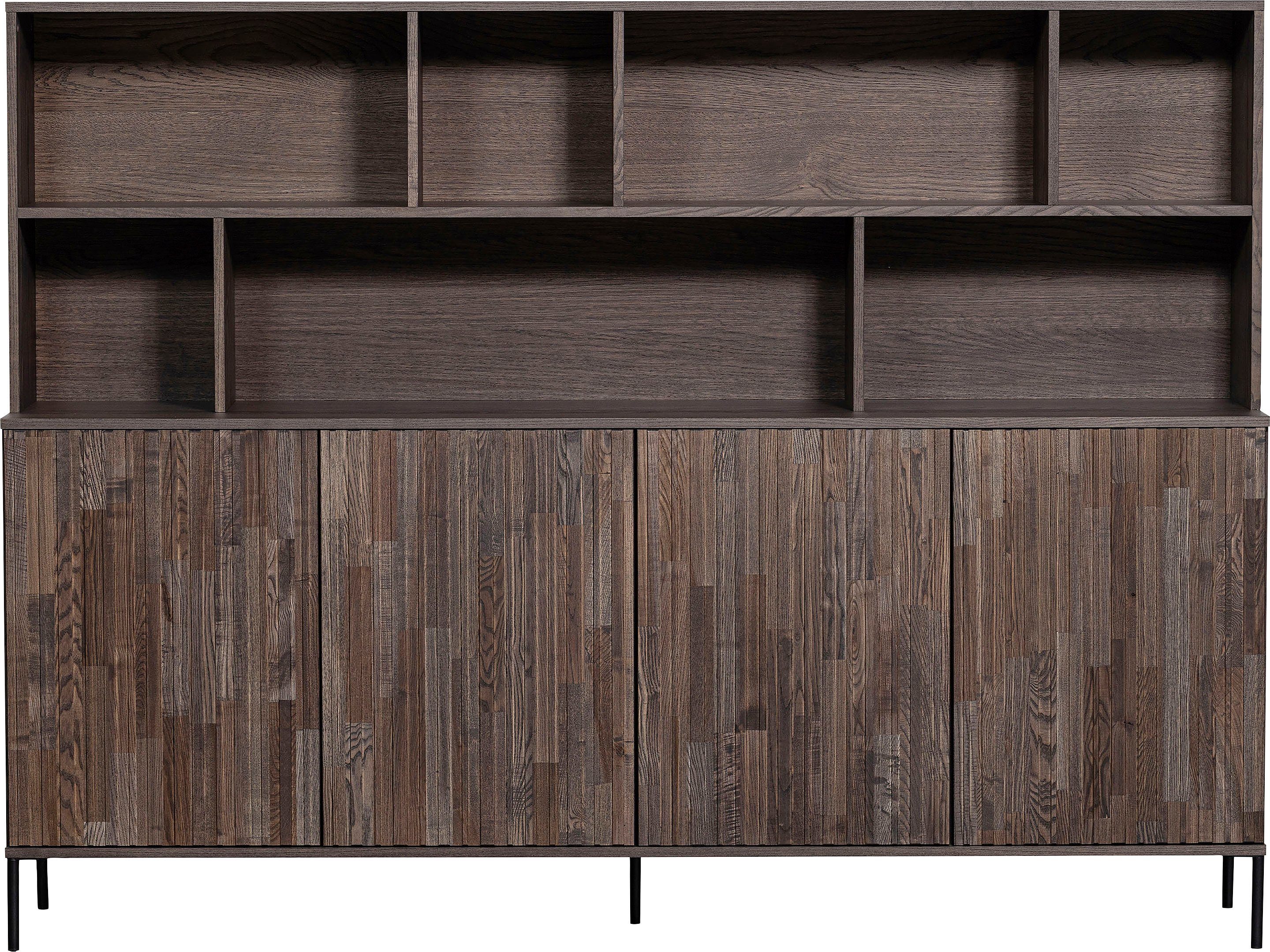 WOOOD Buffetkast Gravu veel opbergruimte, push-to-open functie, h 150 cm x b 200 cm