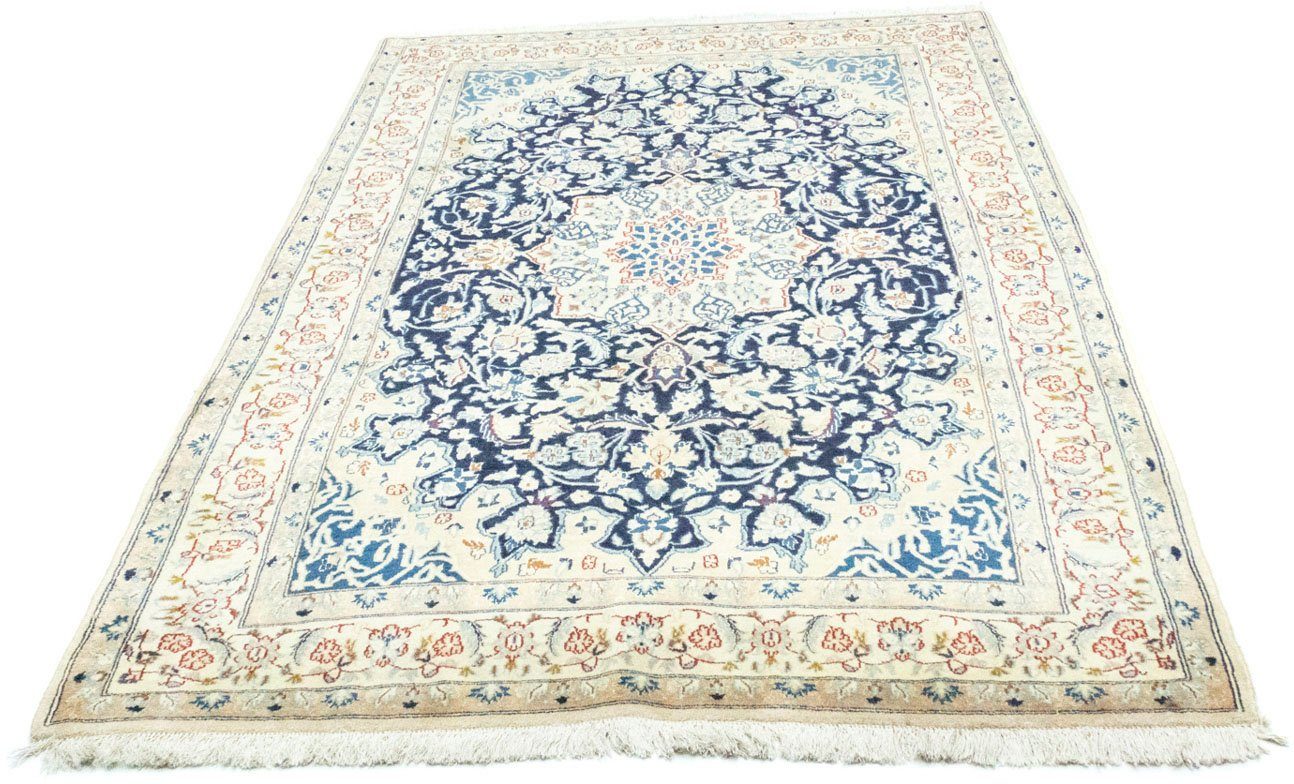 morgenland Wollen kleed Nain 9La medaillon Blu scuro 227 x 138 cm Uniek exemplaar met certificaat