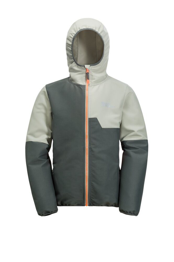 Jack Wolfskin Softshell-jack TURBULENCE HOODED JKT K Capuchon: vast verbonden met de jas