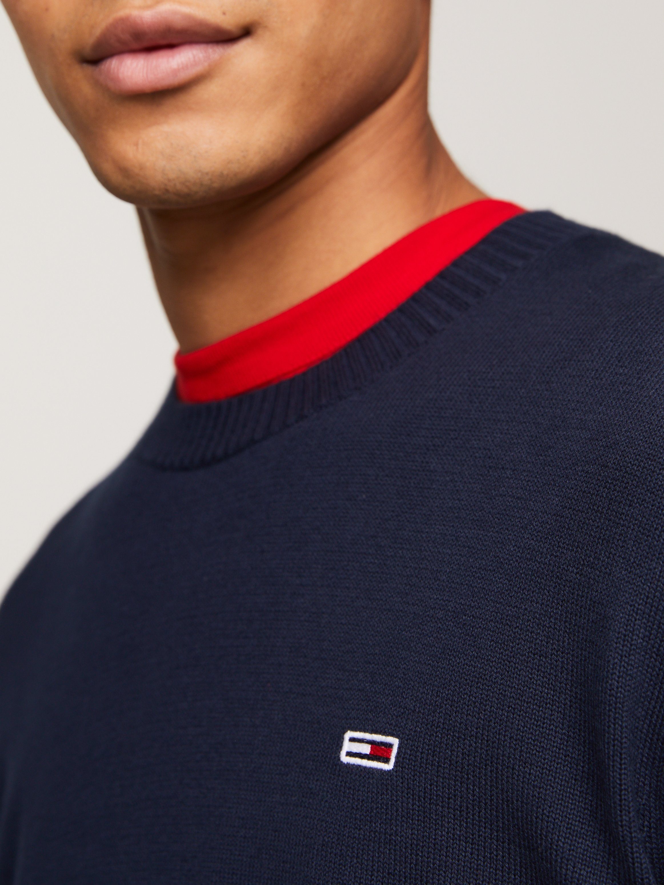 TOMMY JEANS Trui met ronde hals TJM SLIM ESSENTIAL LIGHT SWEATER