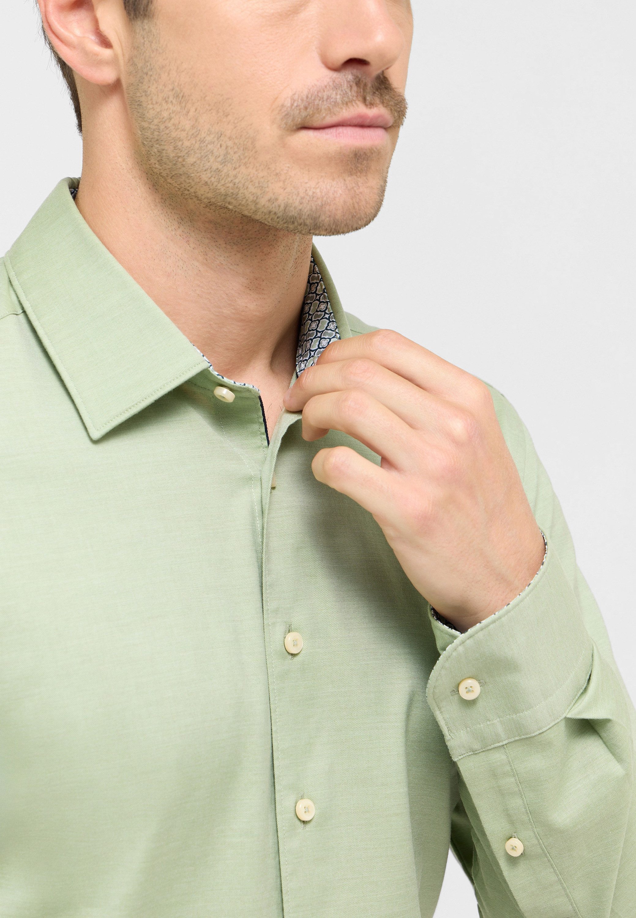 Eterna Overhemd met lange mouwen Slim fit EASY IRON (gemakkelijk te strijken)