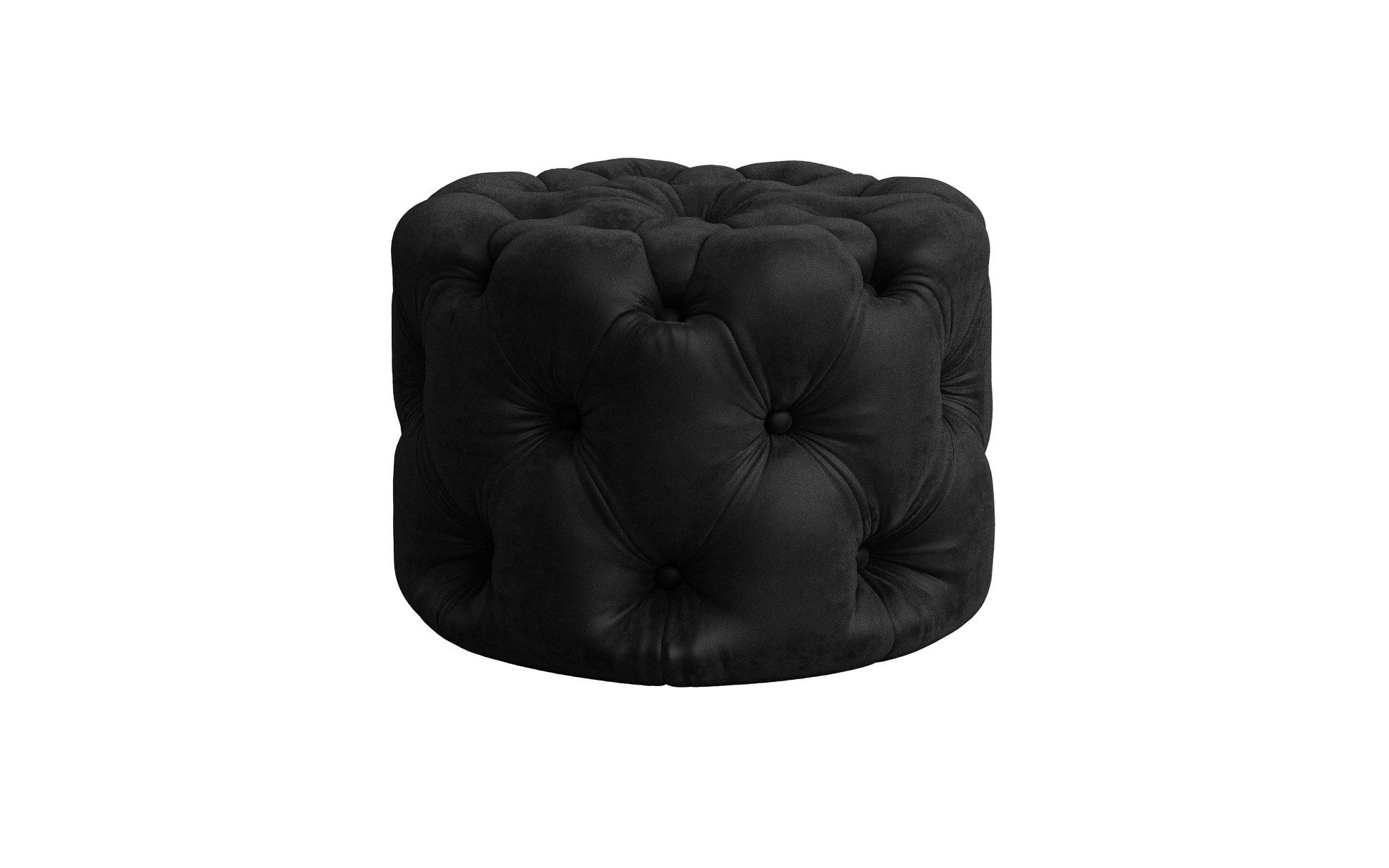 Places of Style Hocker FOLLINA Beklede poef met klassieke Chesterfield-knopafwerking