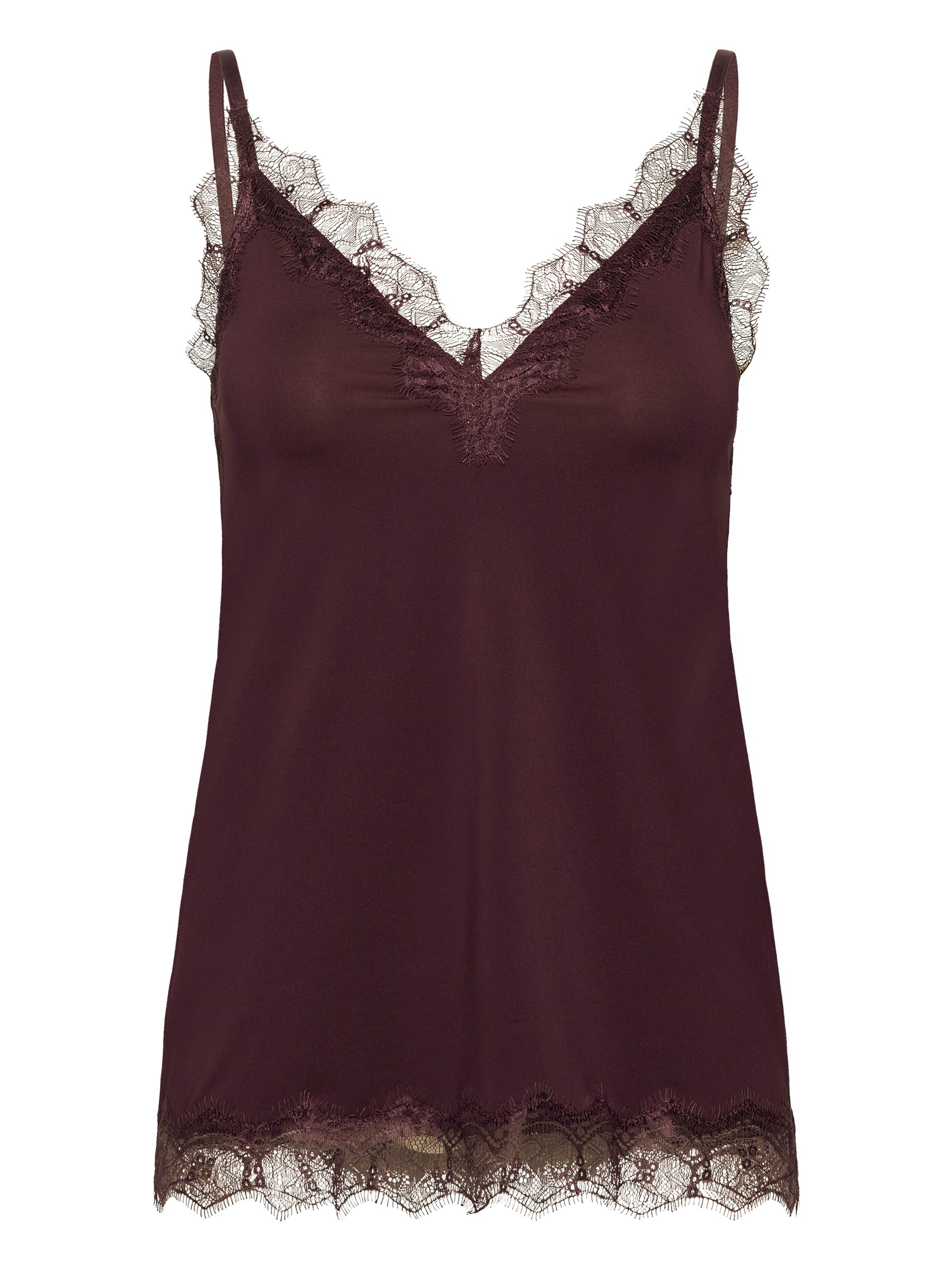 rosemunde Hemd Billie Strap Top prachtige vintage kanten afwerking aan de halslijn en zoom
