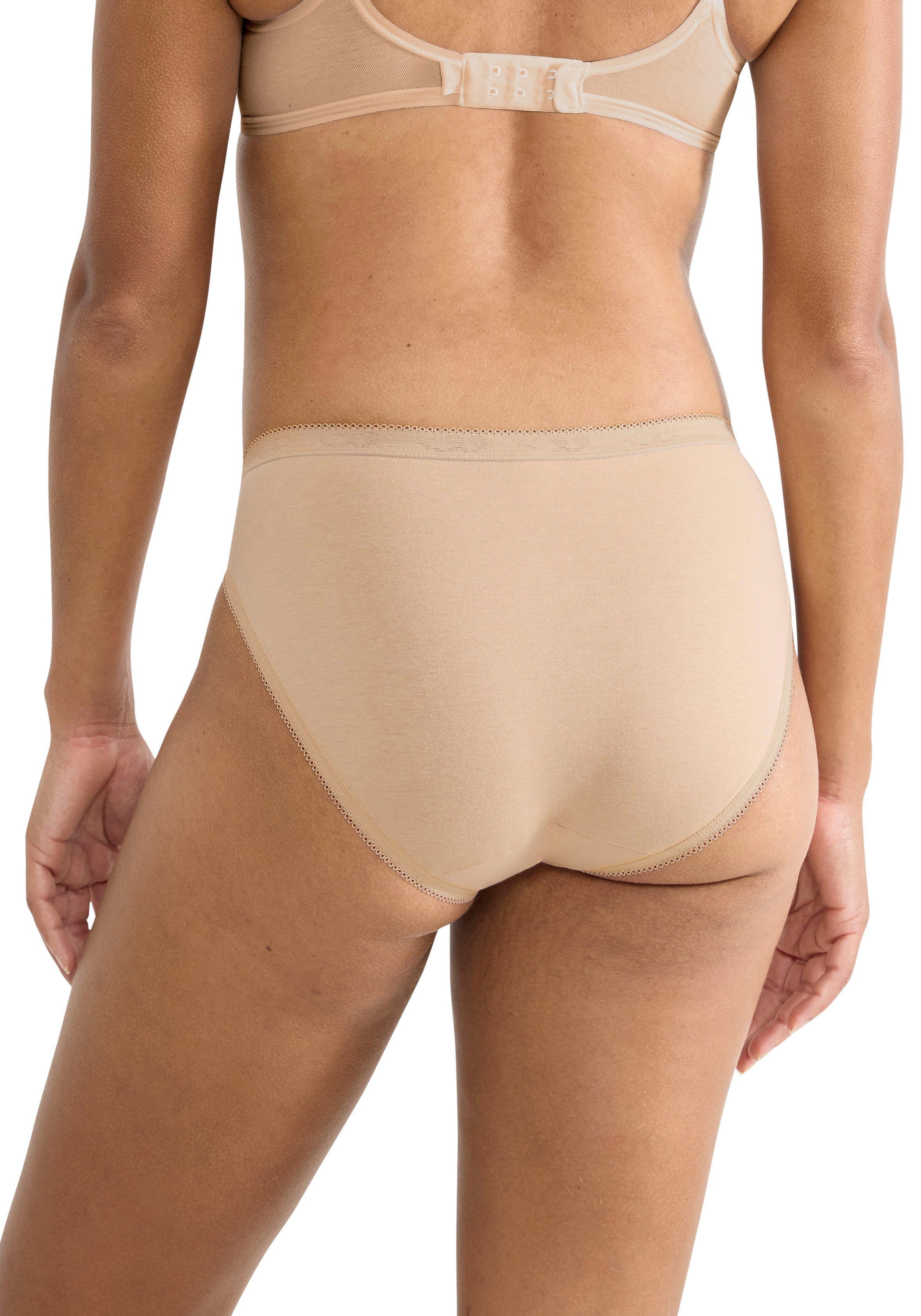 Sloggi Tai slip Basic + perfecte pasvorm, katoenmix, elastisch, zachte naden (Set van 2)