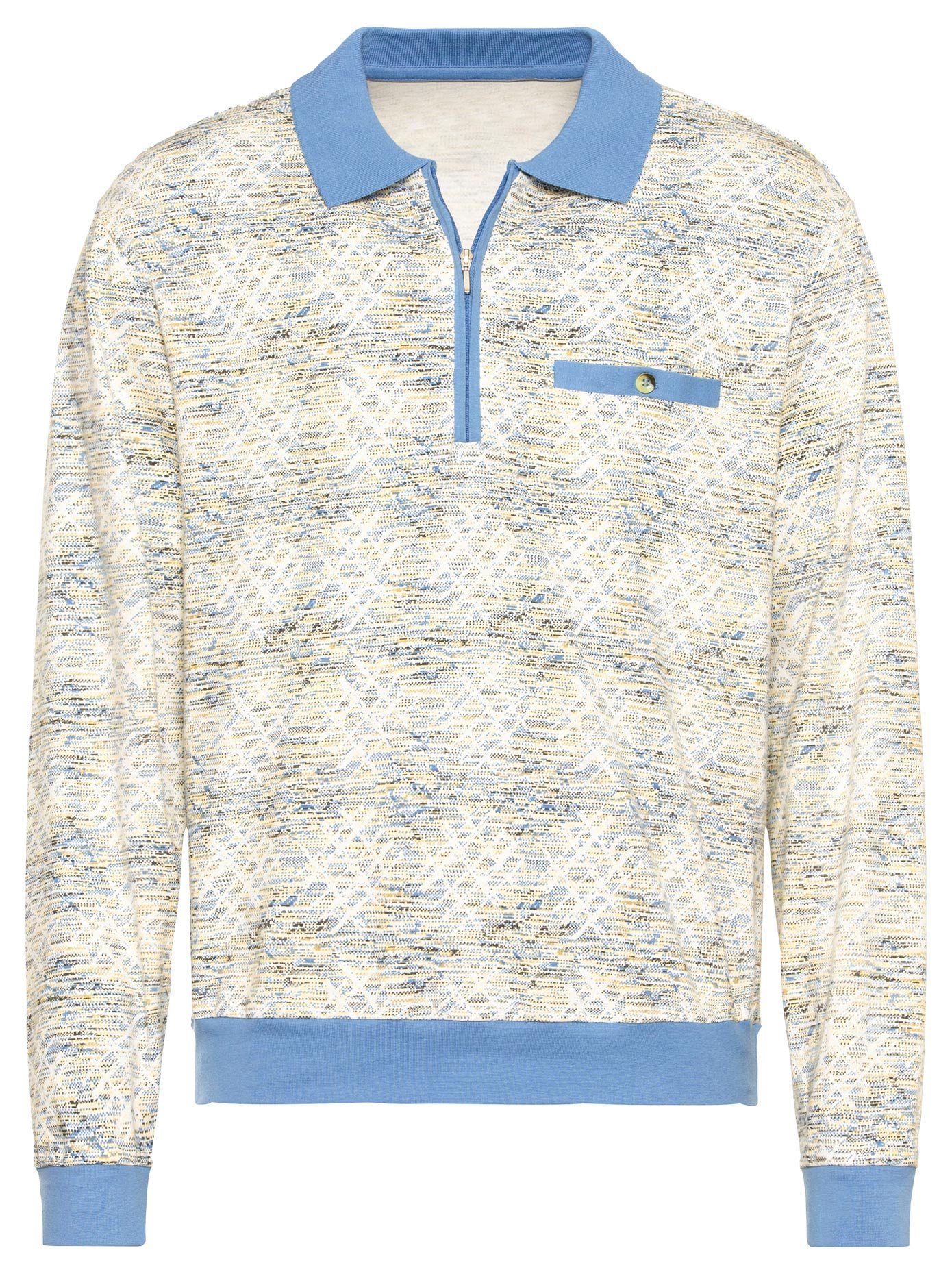 Marco Donati Poloshirt met lange mouwen (1-delig)