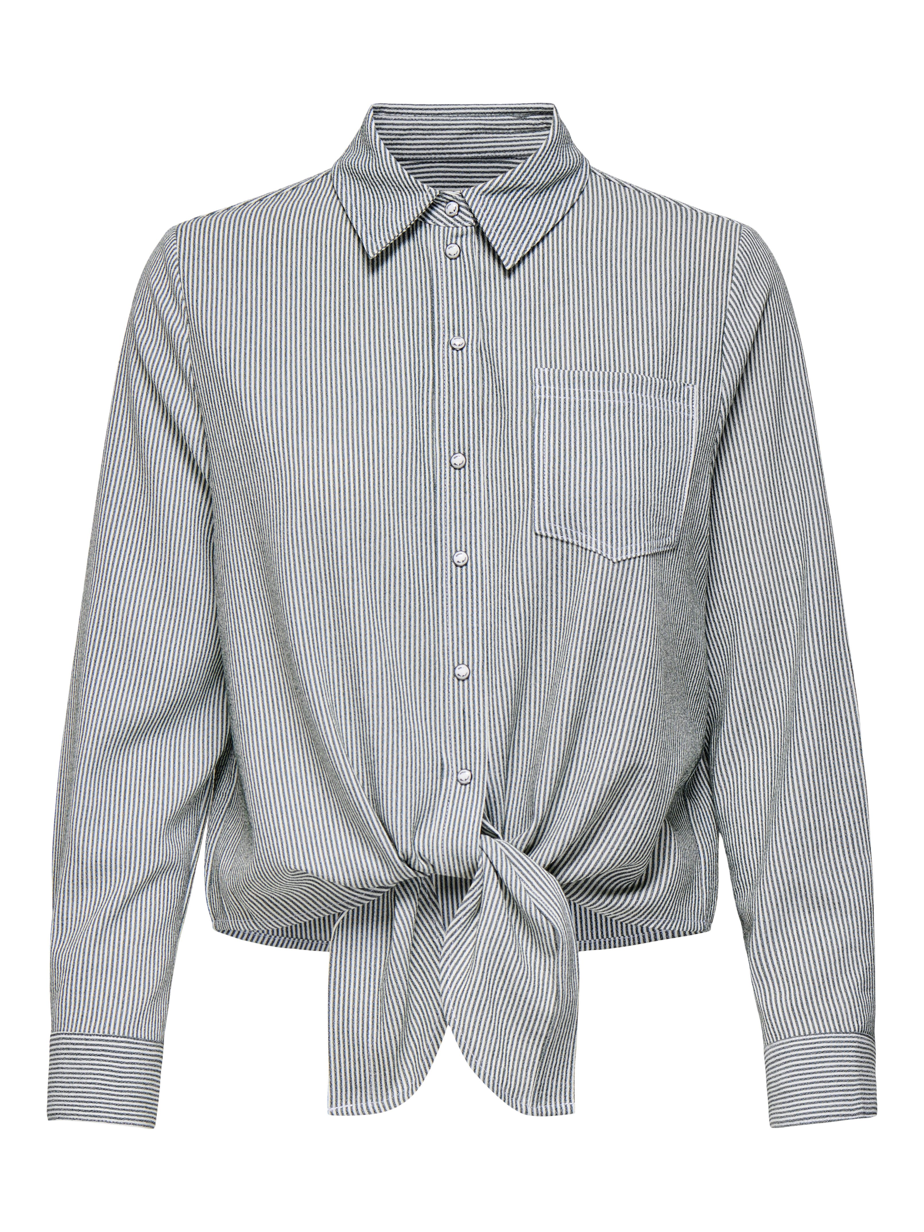 Only Overhemdblouse ONLLECEY LS KNOT SHIRT NOOS WVN