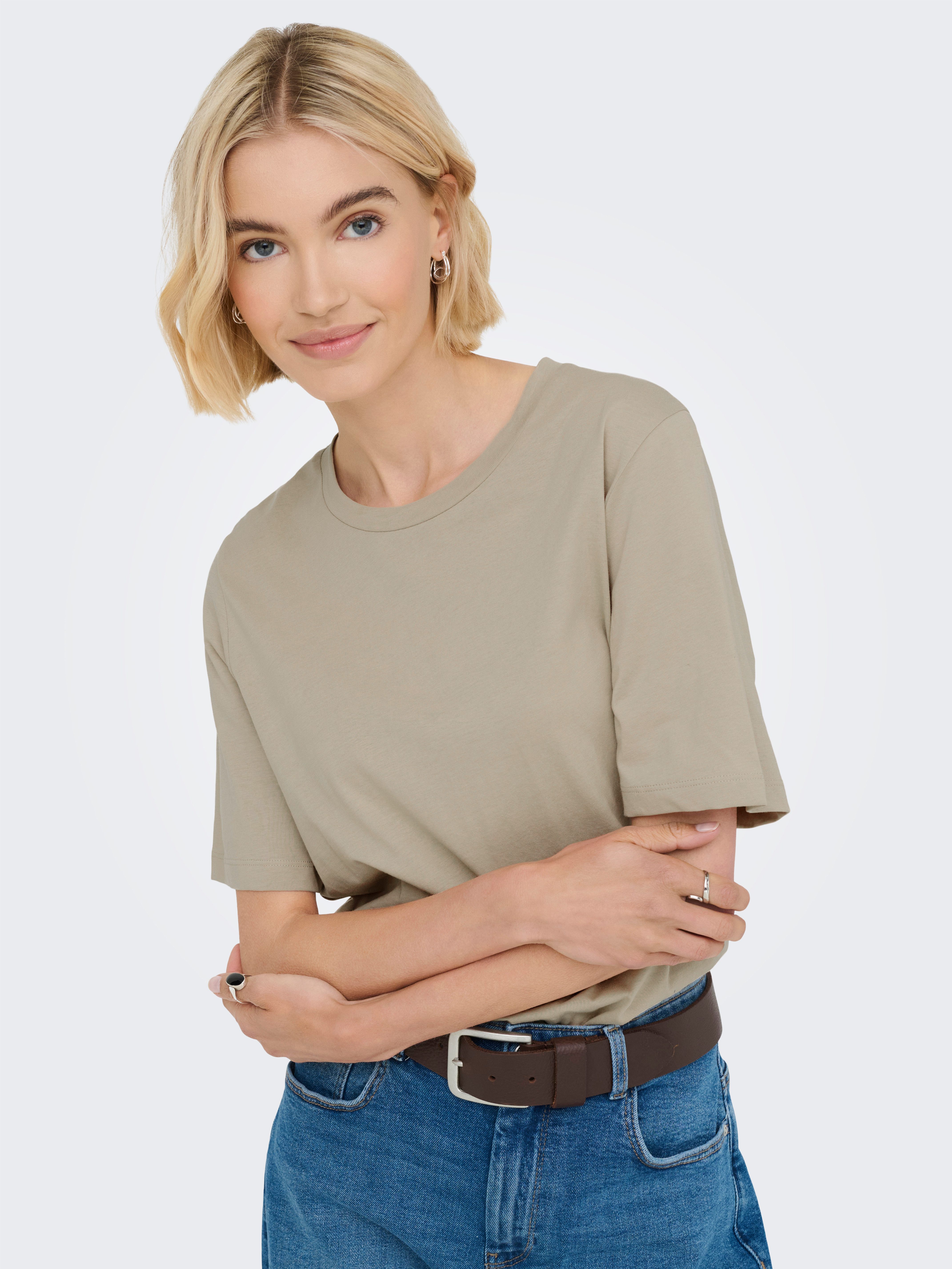 Only Shirt met korte mouwen ONLONLY S/S TEE NOOS 2 PACK (set, 2-delig)