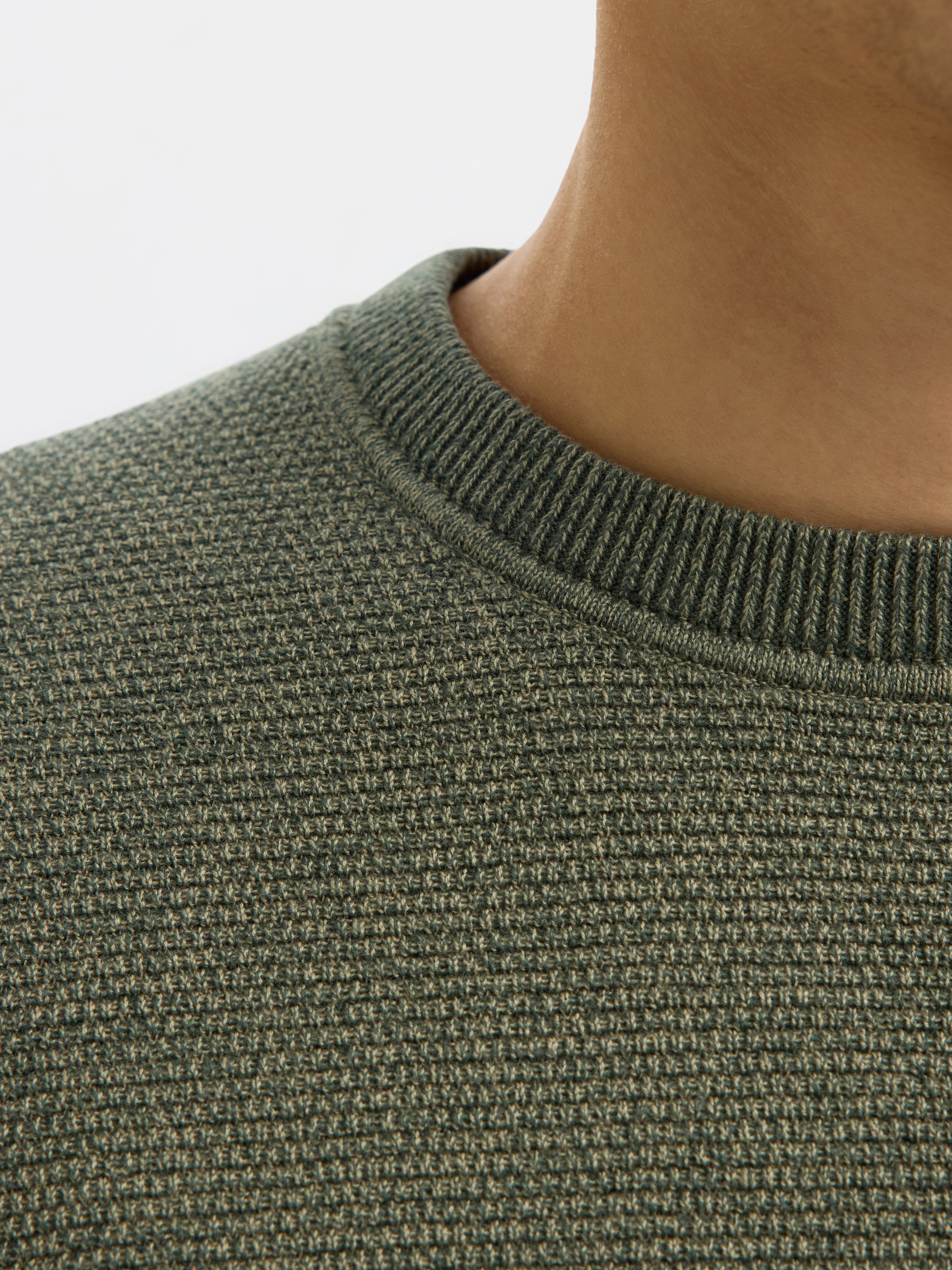 SELECTED HOMME Gebreide trui SLHROSS LS KNIT STRUCTURE CREW NECK NOOS