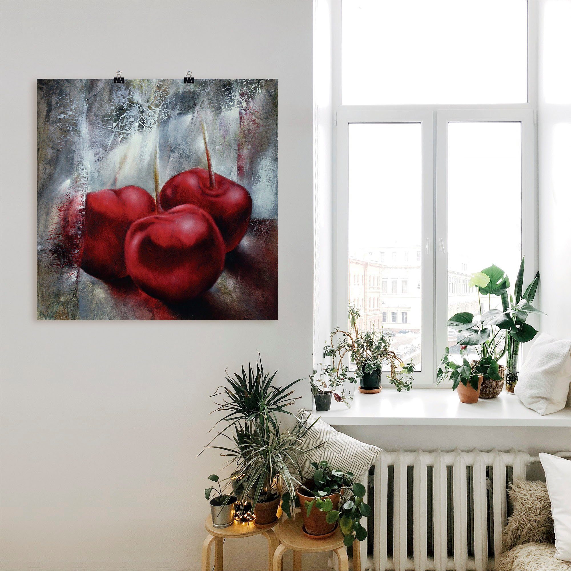Artland Artprint Kersen als artprint op linnen, poster in verschillende formaten maten