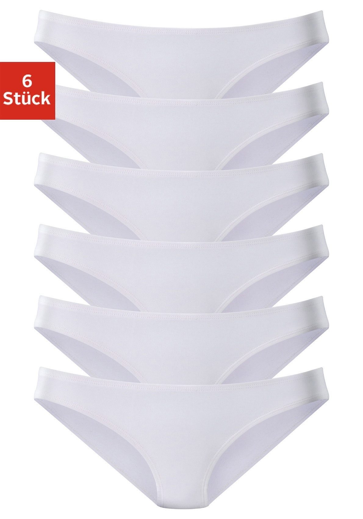 vivance active Bikinibroekje van zacht microvezel (6 stuks, Set van 6)