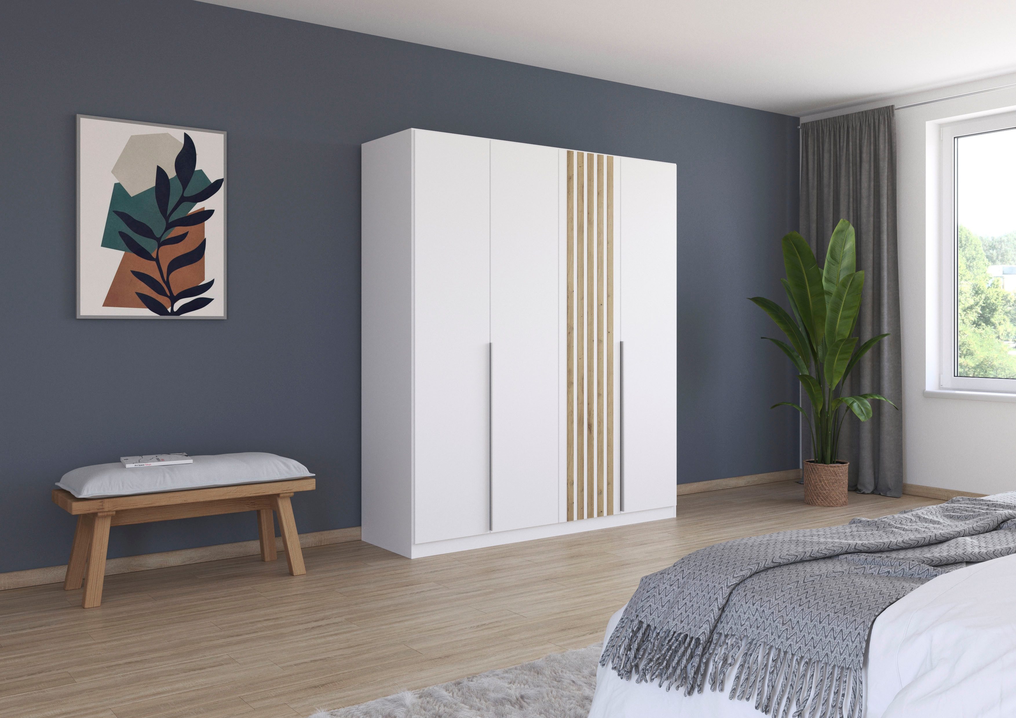 rauch Draaideurkast Kledingkast kast garderobe garderobekast LAMELLA elegante lamellenplaat in 3d akoestisch paneel uiterlijk made in germany