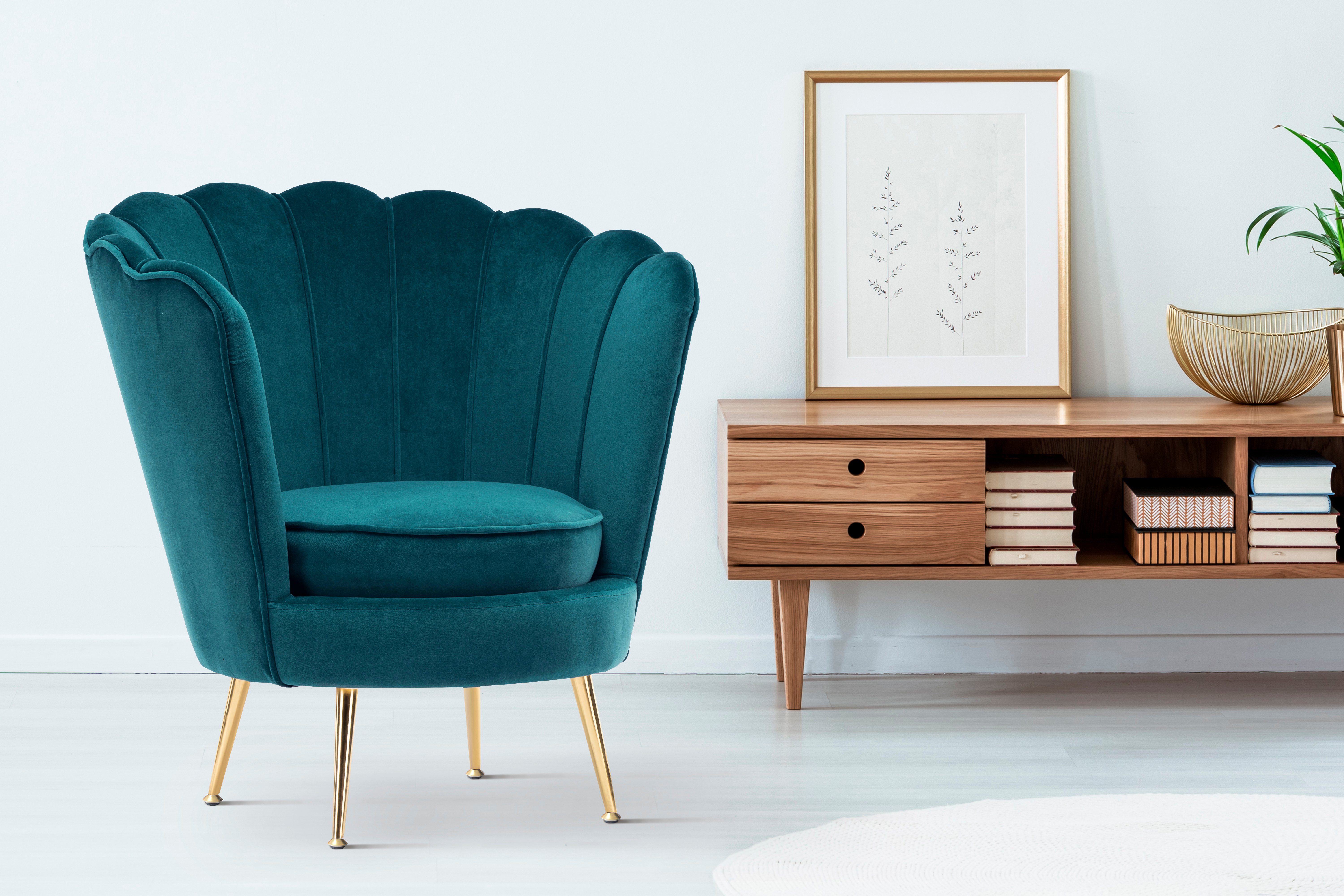 Kayoom Fauteuil Sofa Barbara 125, hoogwaardige fluwelen stof met fluweelachtige aanraking (1 stuk)
