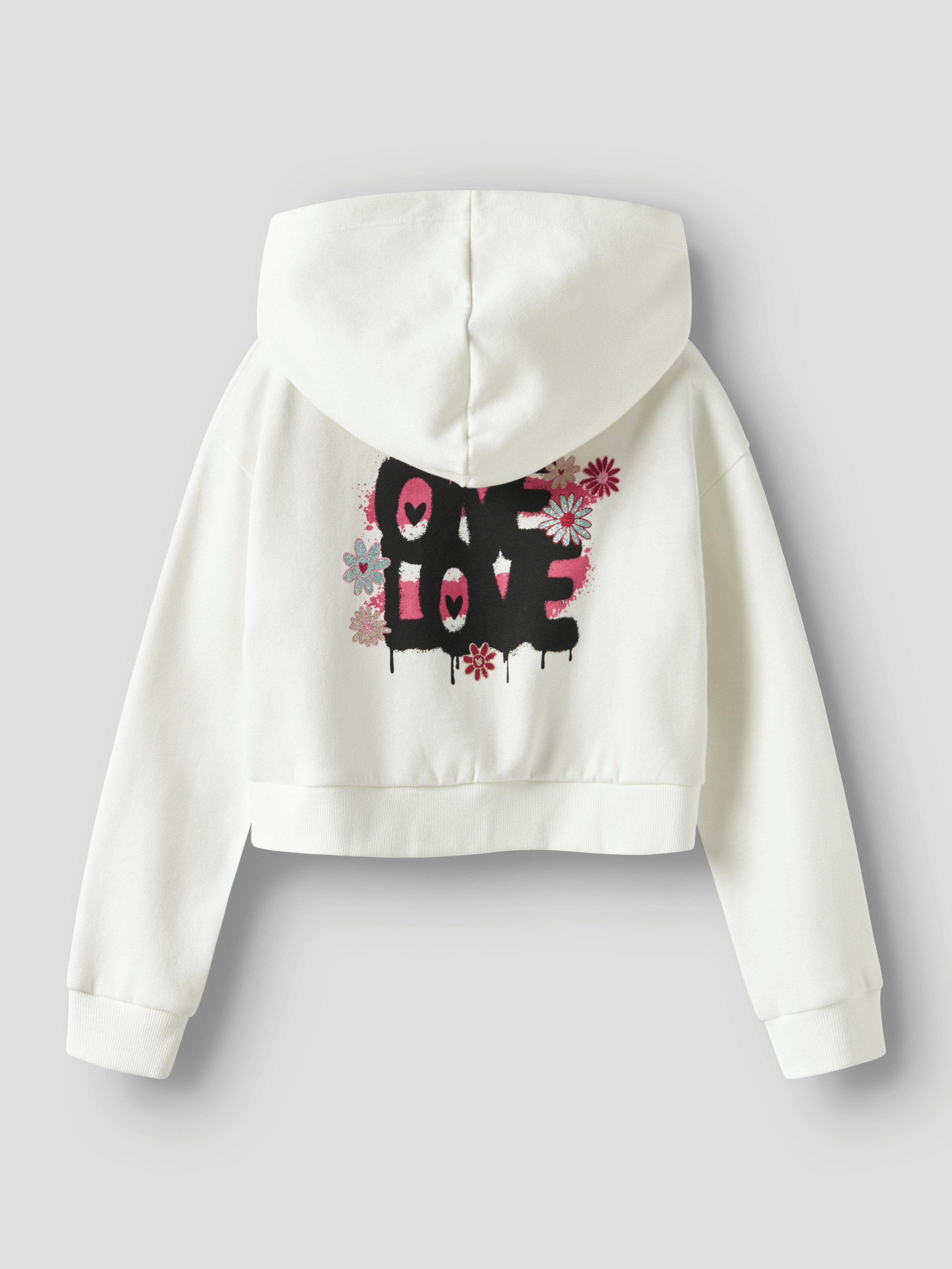 Name It Sweatshirt NKFKORY LS CROP BOXY SWE WH BRU PS NOOS