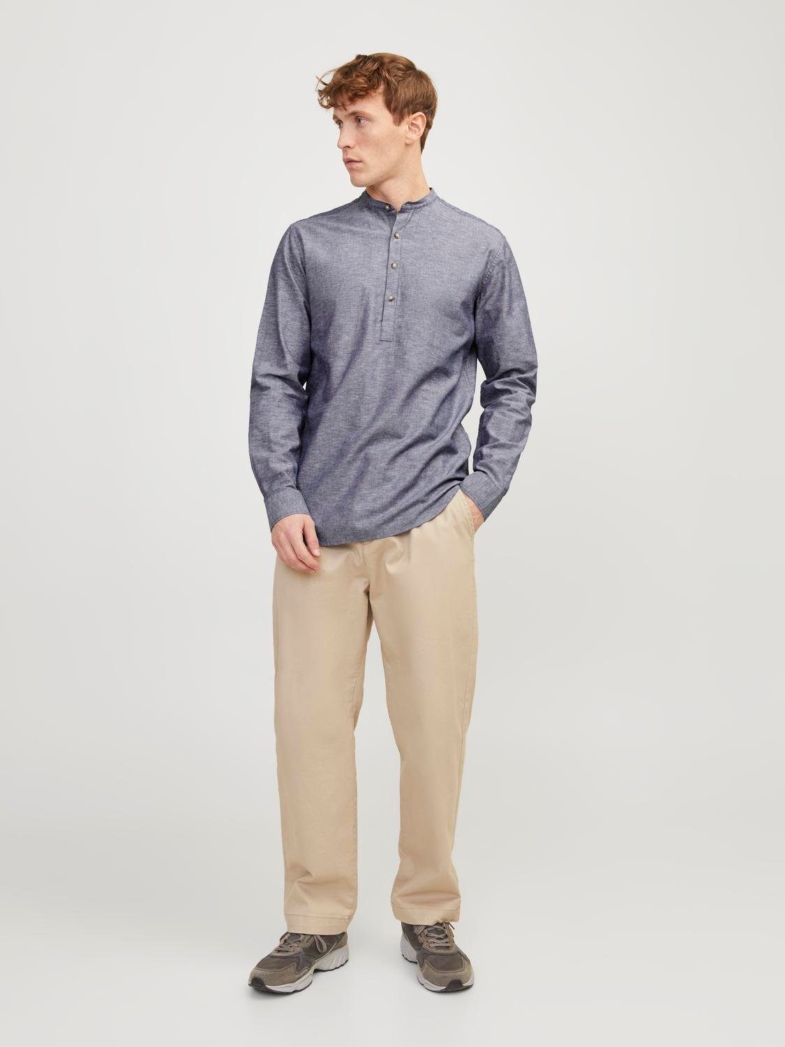 Jack & Jones Overhemd met lange mouwen JJESUMMER TUNIC LINEN BLEND SHIRT LS SN
