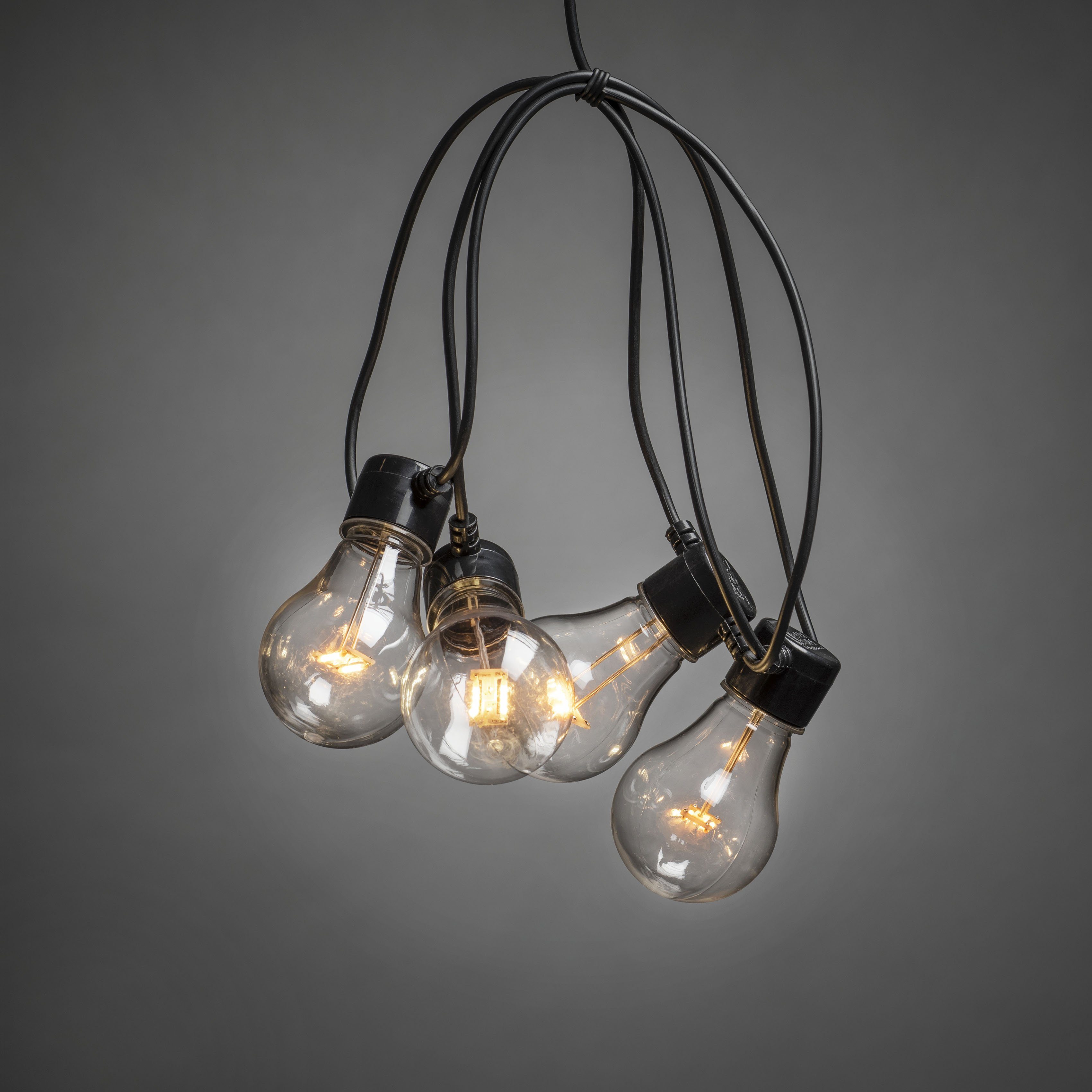 KONSTSMIDE Led-lichtsnoer Kerstversiering buiten Led biertuinverlichting, 10 heldere lampen / 80 amberkleurige dioden (1 stuk)