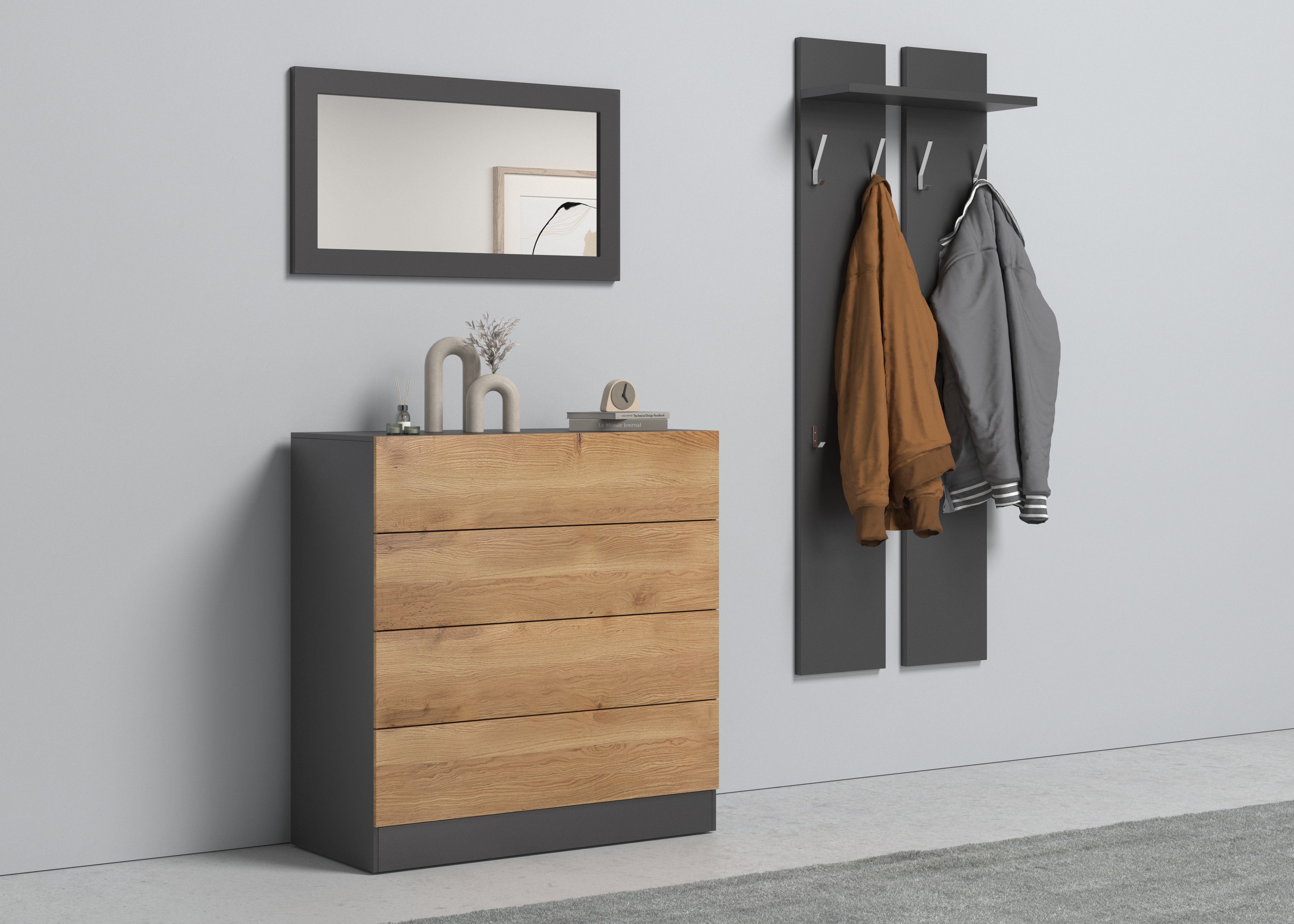 borchardt Möbel Halmeubelset Vaasa 3 met push to open functie (set, 3-delig)