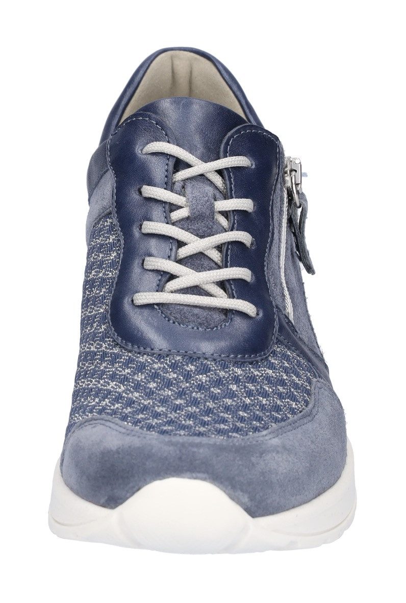 Waldläufer Sneakers met sleehak H-Clara , veterschoenen, lage schoen, vrijetijdsschoen met metallic inzet