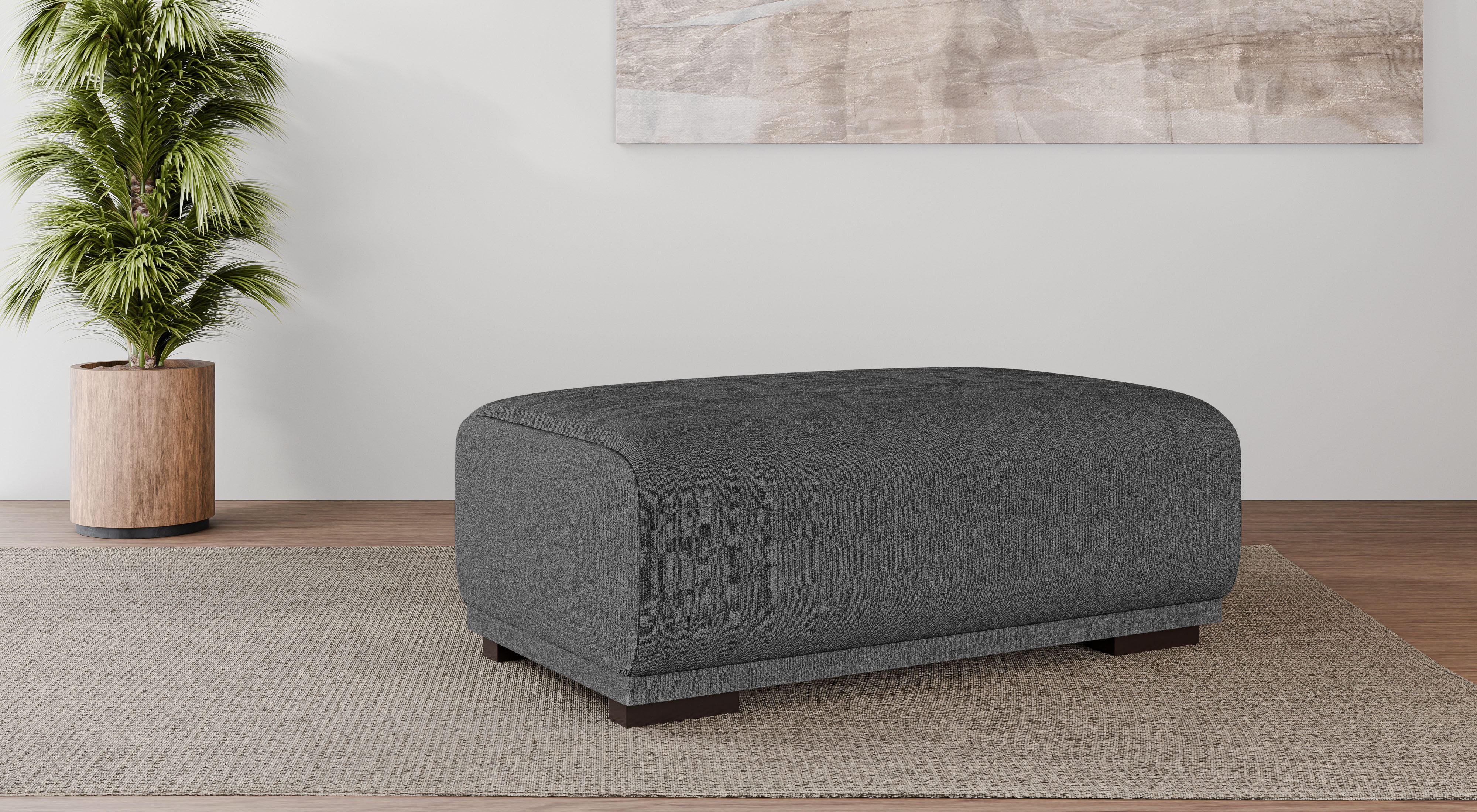 Home affaire Hocker BORNHOLM, grote poef passend bij de serie, afmetingen B/D/H: 122/72/46 cm hockers grijs