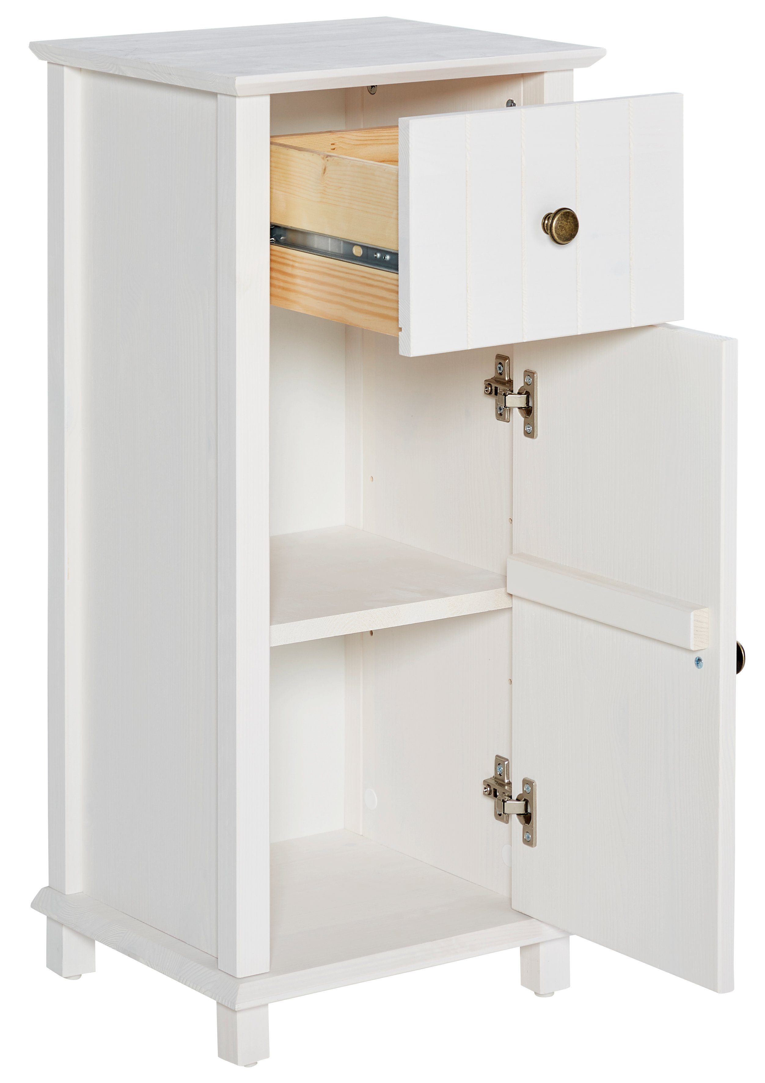 Home affaire Onderkast Vili Breedte 34 cm, badkamerkast van massief hout, grenenhout