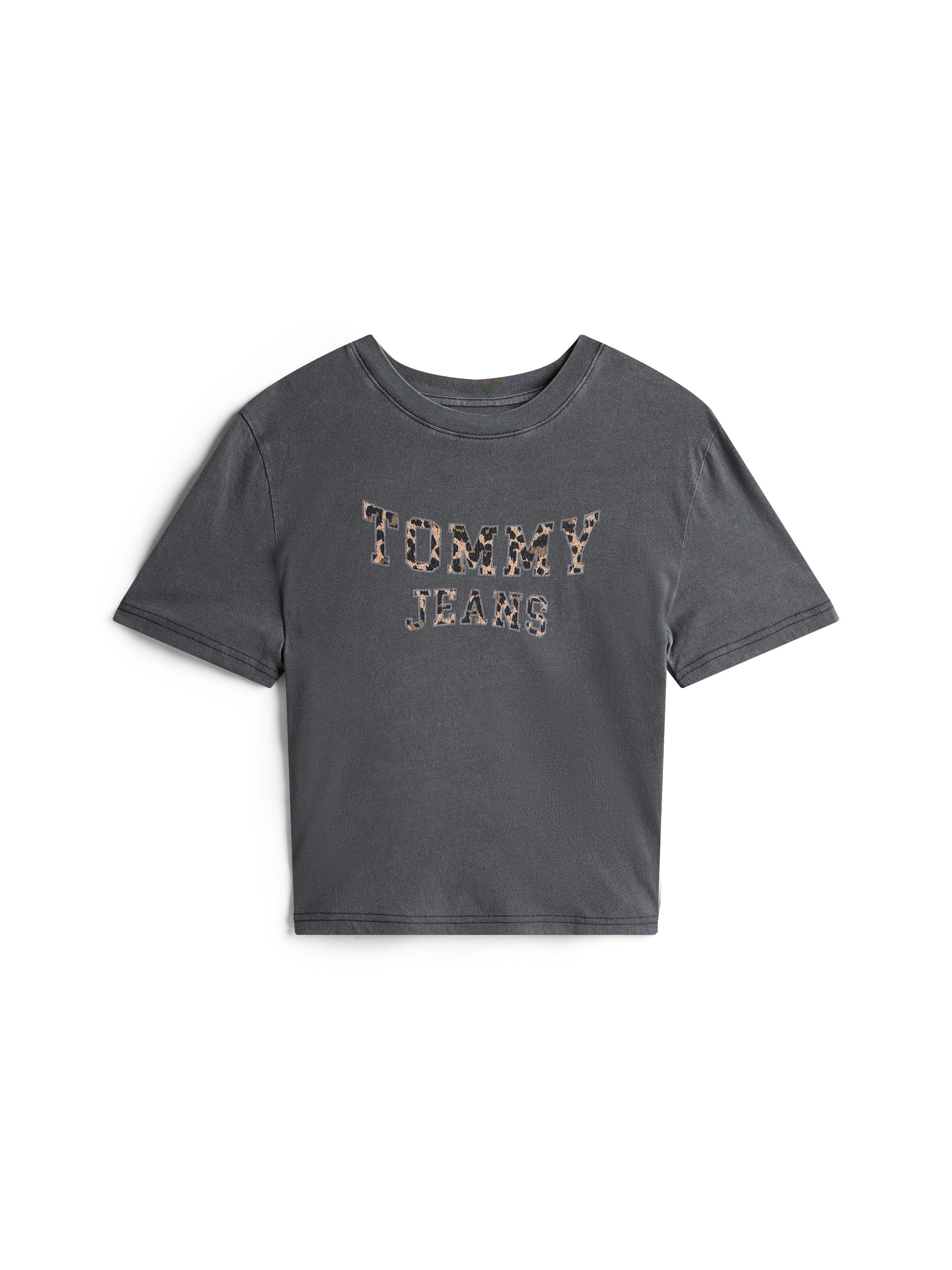 TOMMY JEANS Shirt met korte mouwen TJW BXY LEOPARD VARSITY TEE