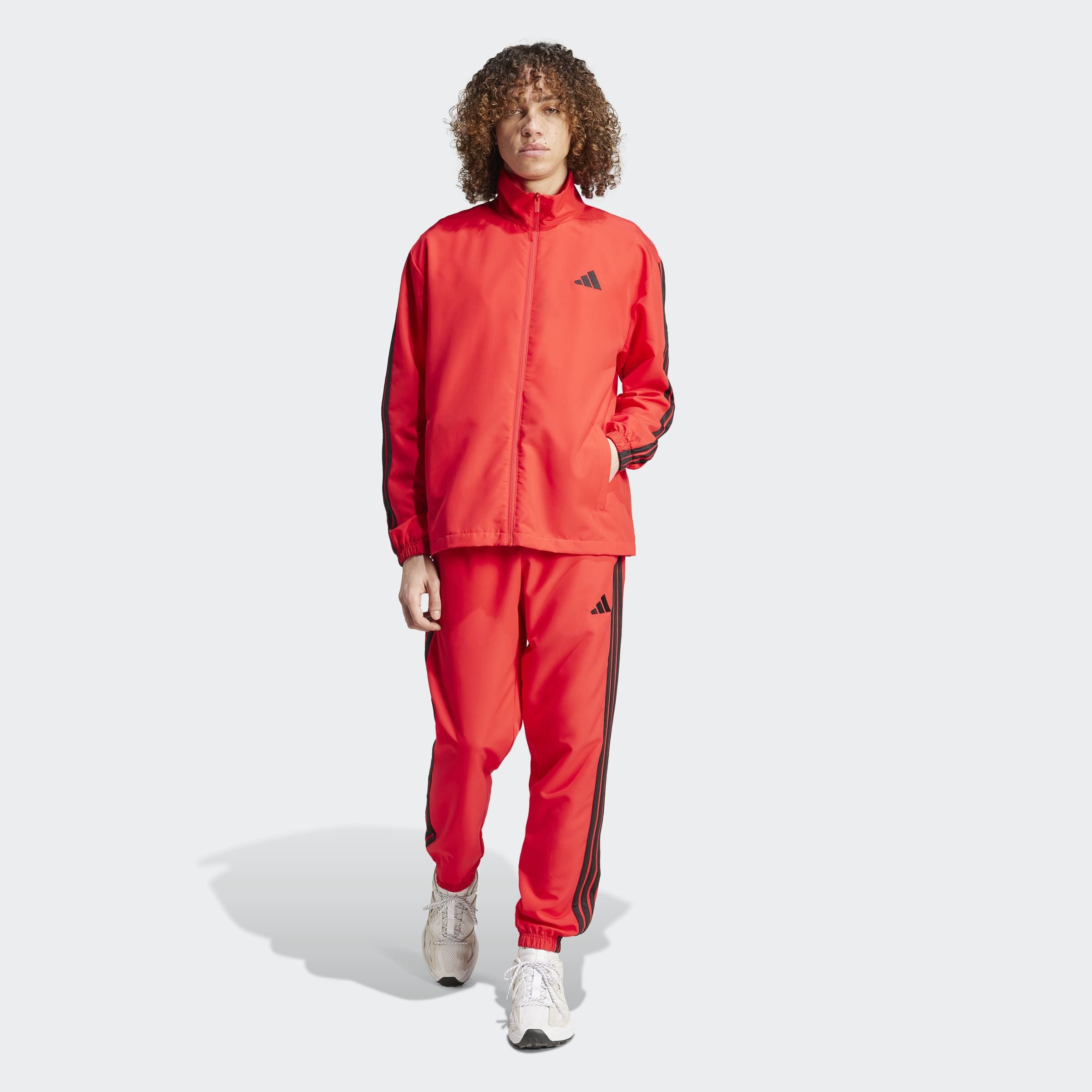 adidas Sportswear Trainingspak M 3S WV TT TS drie-strepen geweven trainingspak (2-delig)