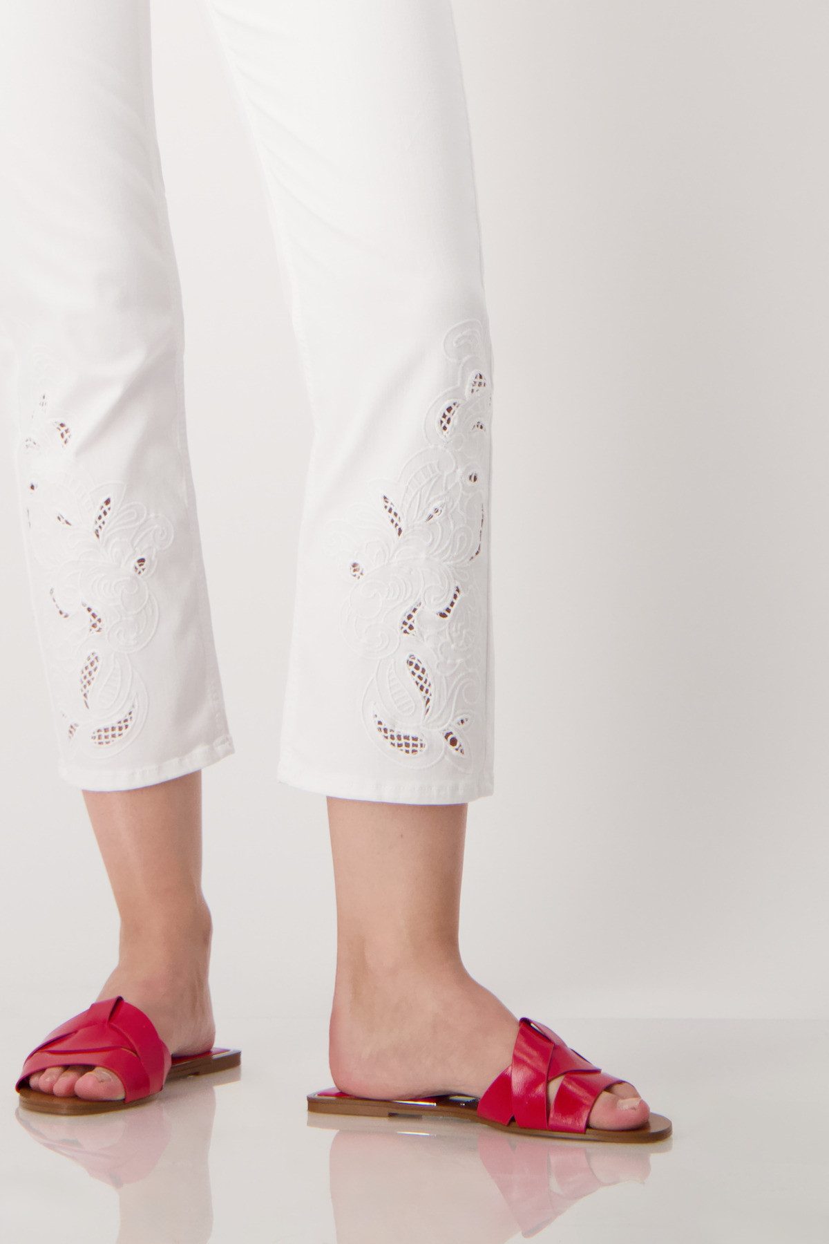 Monari 7/8 jeans met ajourkant