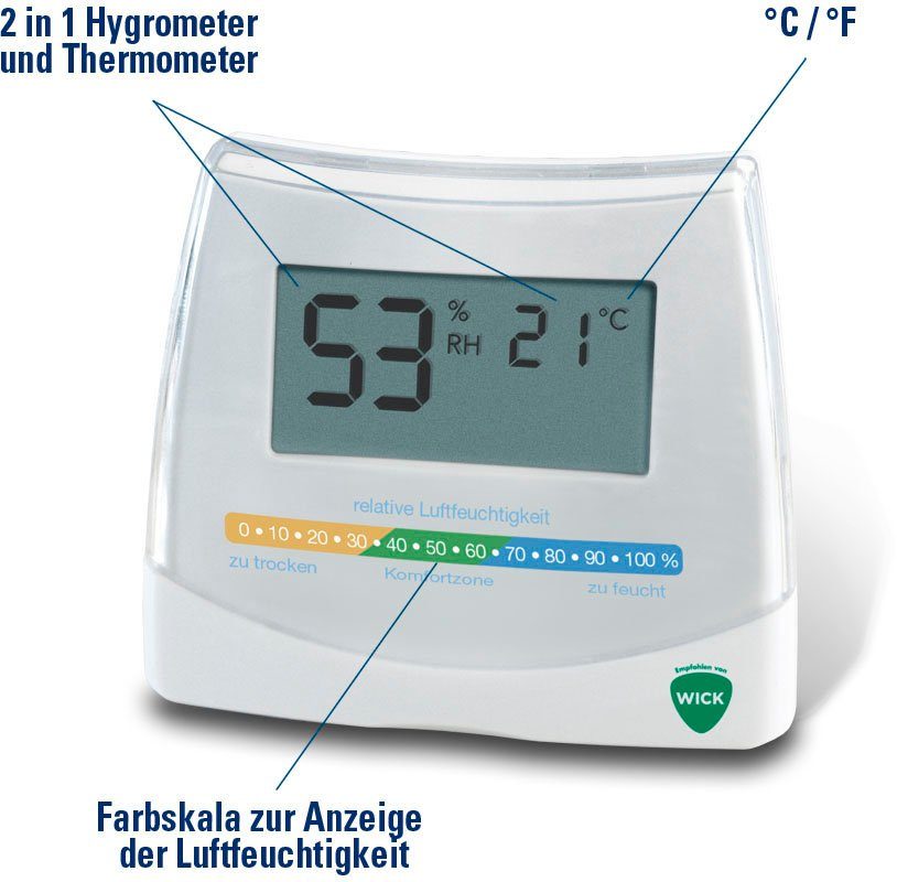 WICK Radiografisch weerstation W70 2-in-1 hygrometer en thermometer