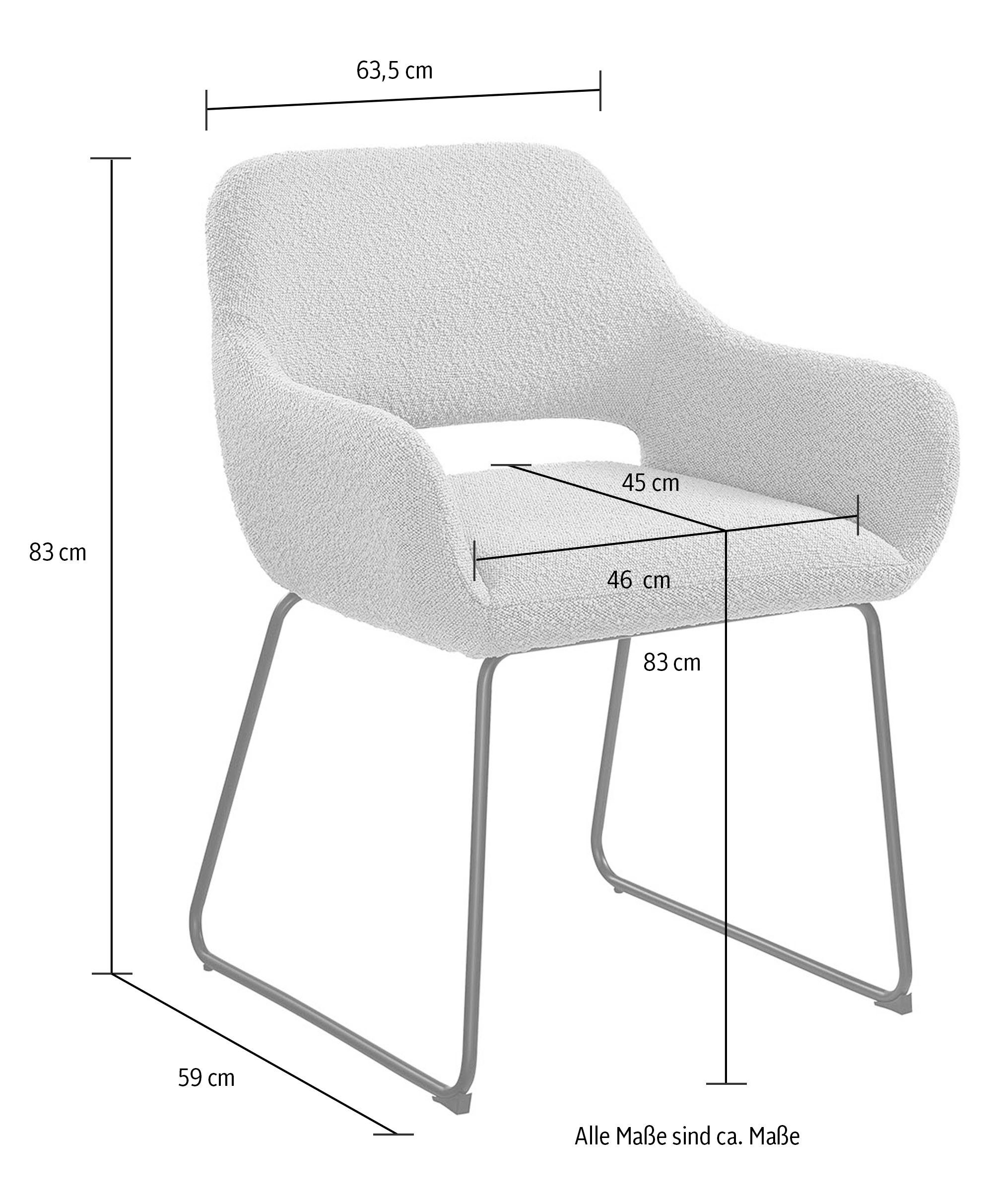 SalesFever Stoel met armleuningen Comfortabele eetkamerstoel met stijl