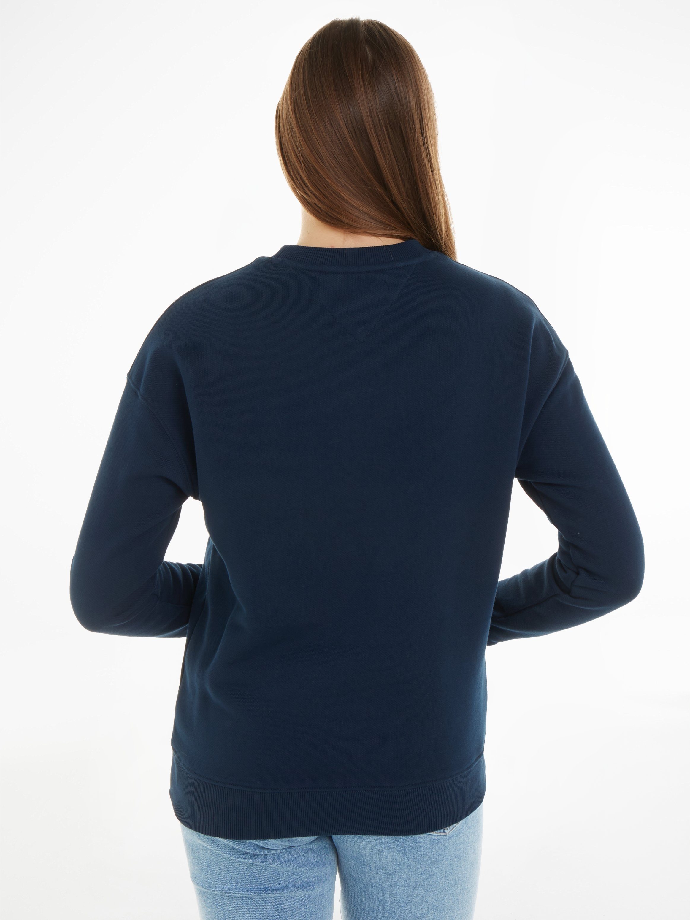 TOMMY JEANS Sweatshirt TJW BXY BADGE met drop-shoulder design en logo aan de voorkant