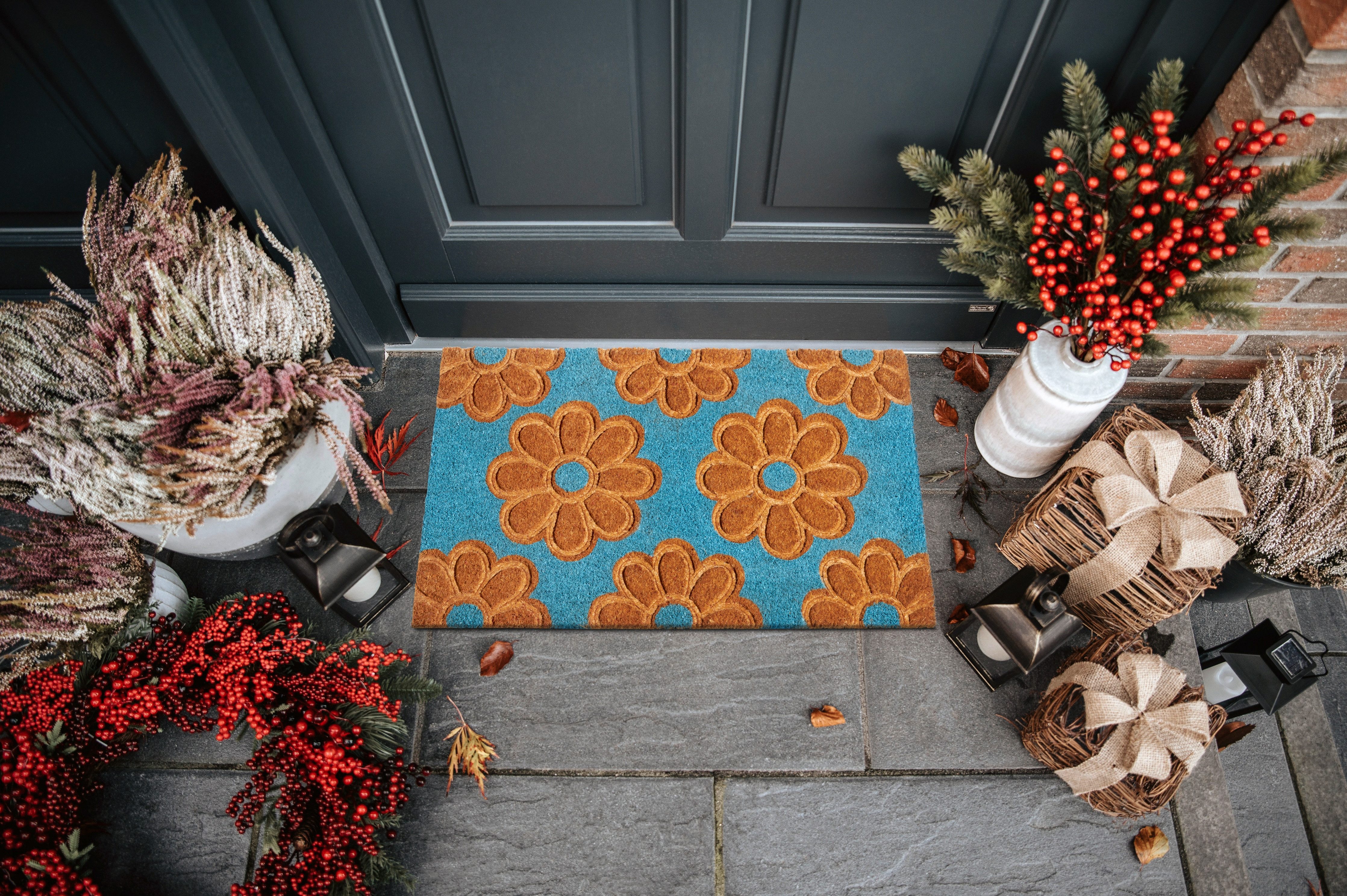 HANSE Home Mat Mix Mats Kokos Flowers, deurmat Slijtvast, onderhoudsvriendelijk, robuust, weerbestendig, UV-bestendig