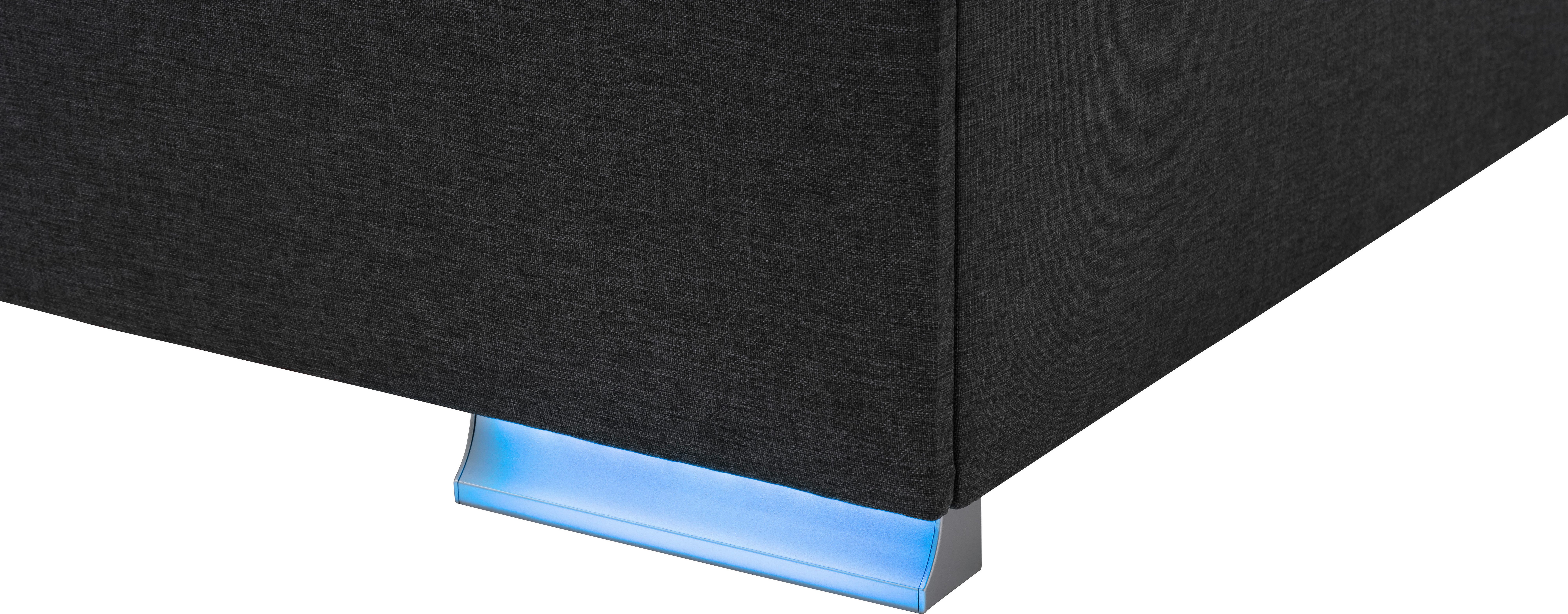 meise.möbel Boxspring Las Vegas Voeten en hoofdbord met ledverlichting, met bedkist en topmatras