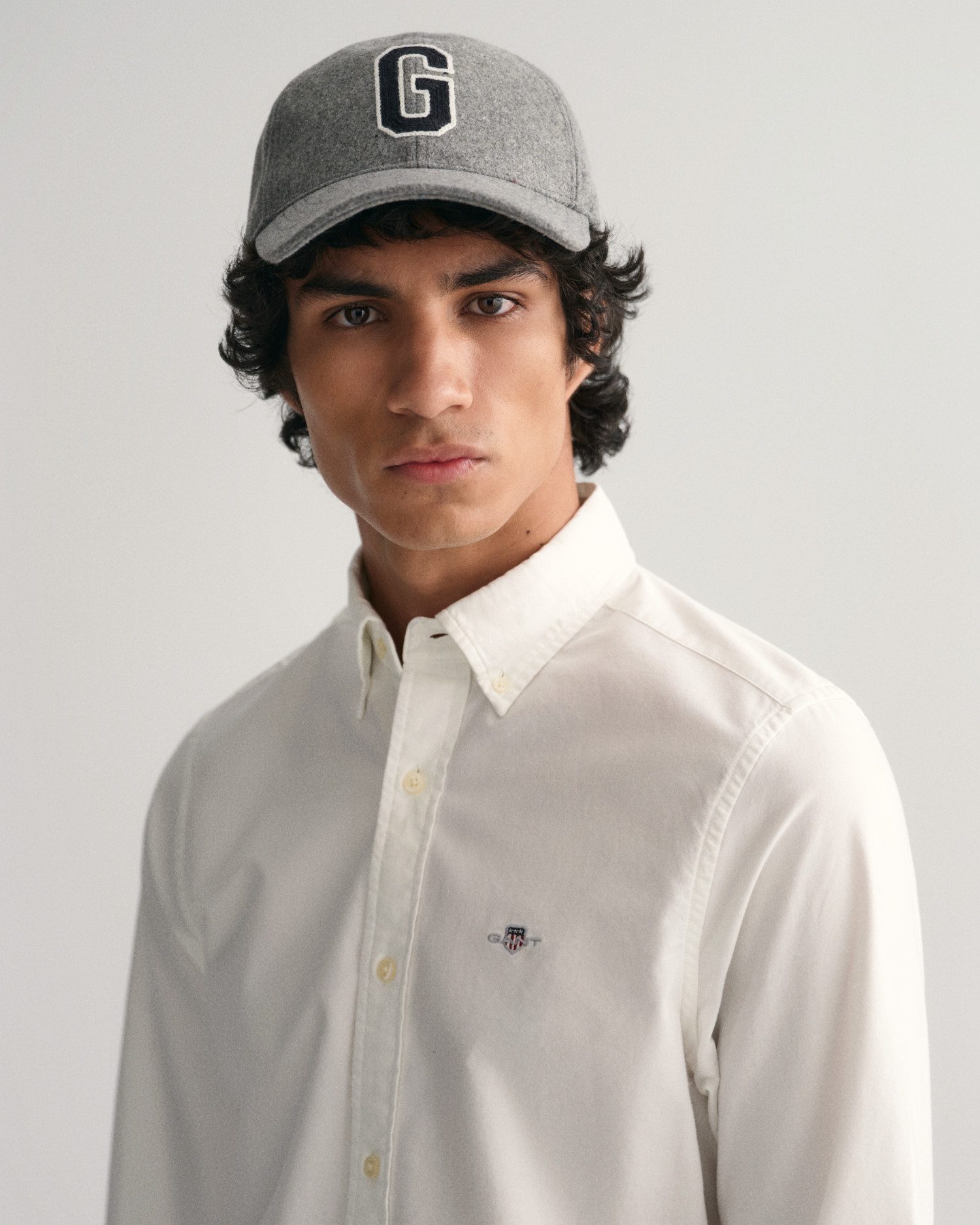 Gant Overhemd met lange mouwen Slim fit Oxford overhemd gestructureerd duurzaam dikker