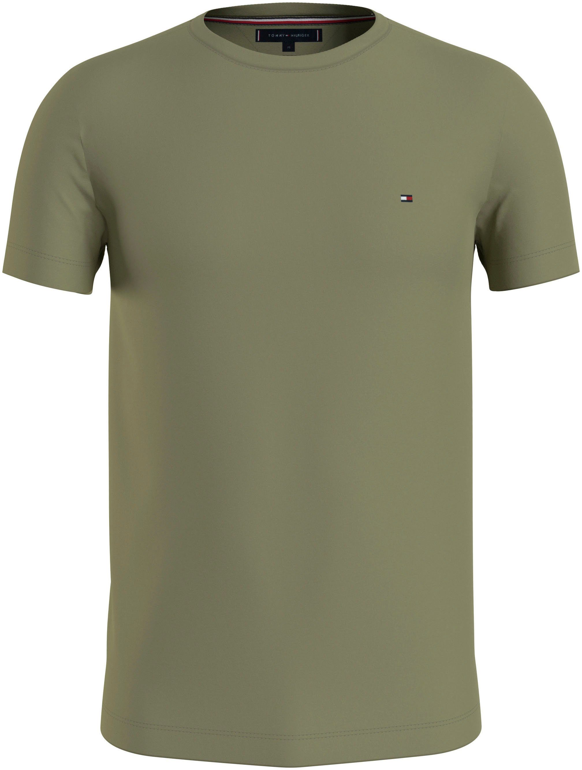 Tommy Hilfiger Big & Tall T-shirt Plus Size met logo faded olive