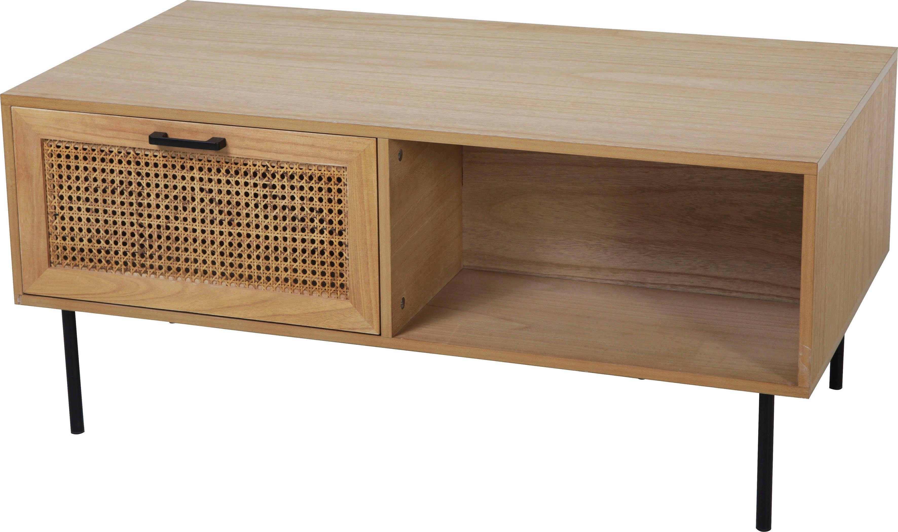 INOSIGN Salontafel Ailis Elk 1 lade, 1 open vak aan beide kanten