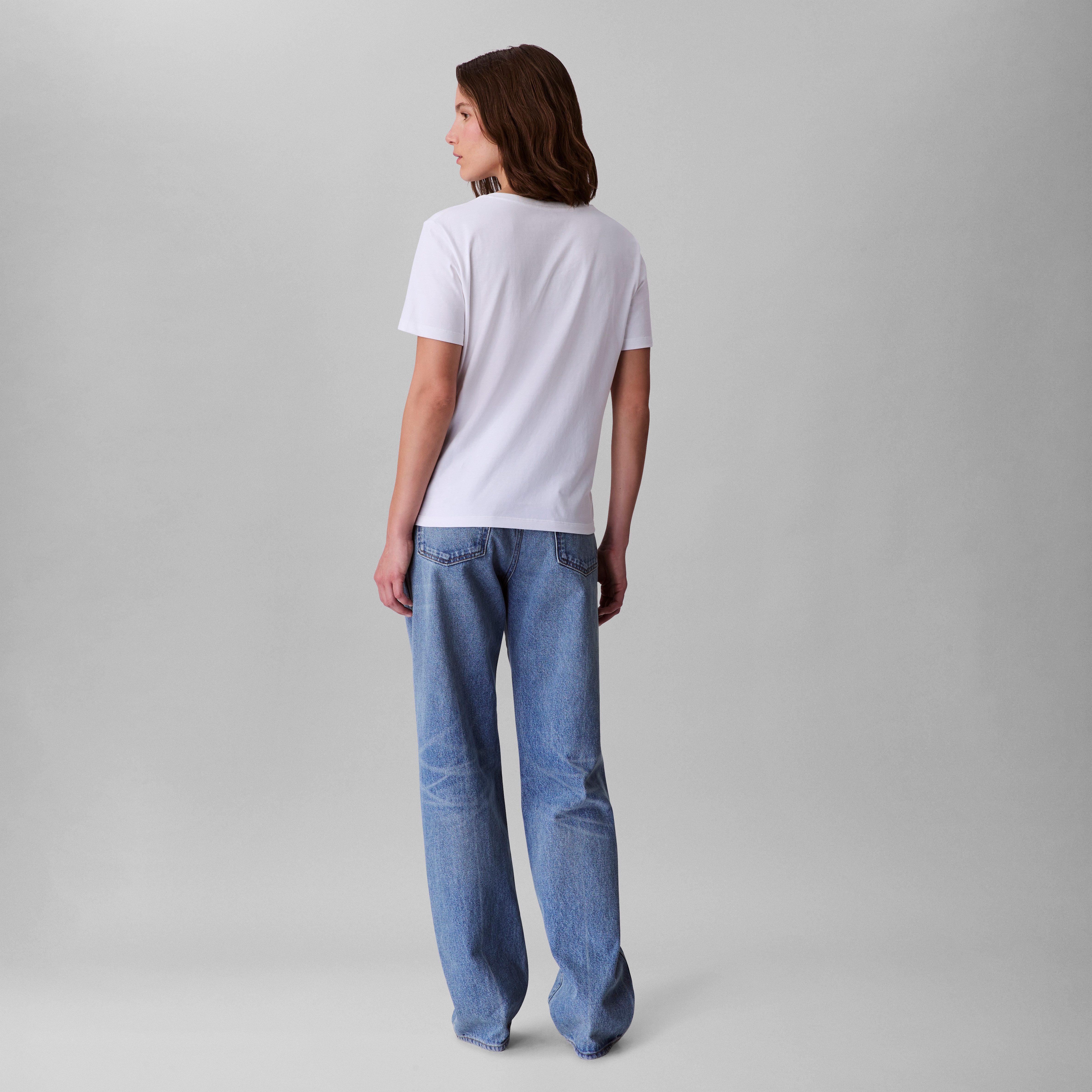 Calvin Klein Shirt met korte mouwen A- Logo VN 2 pack Tee (Set van 2)