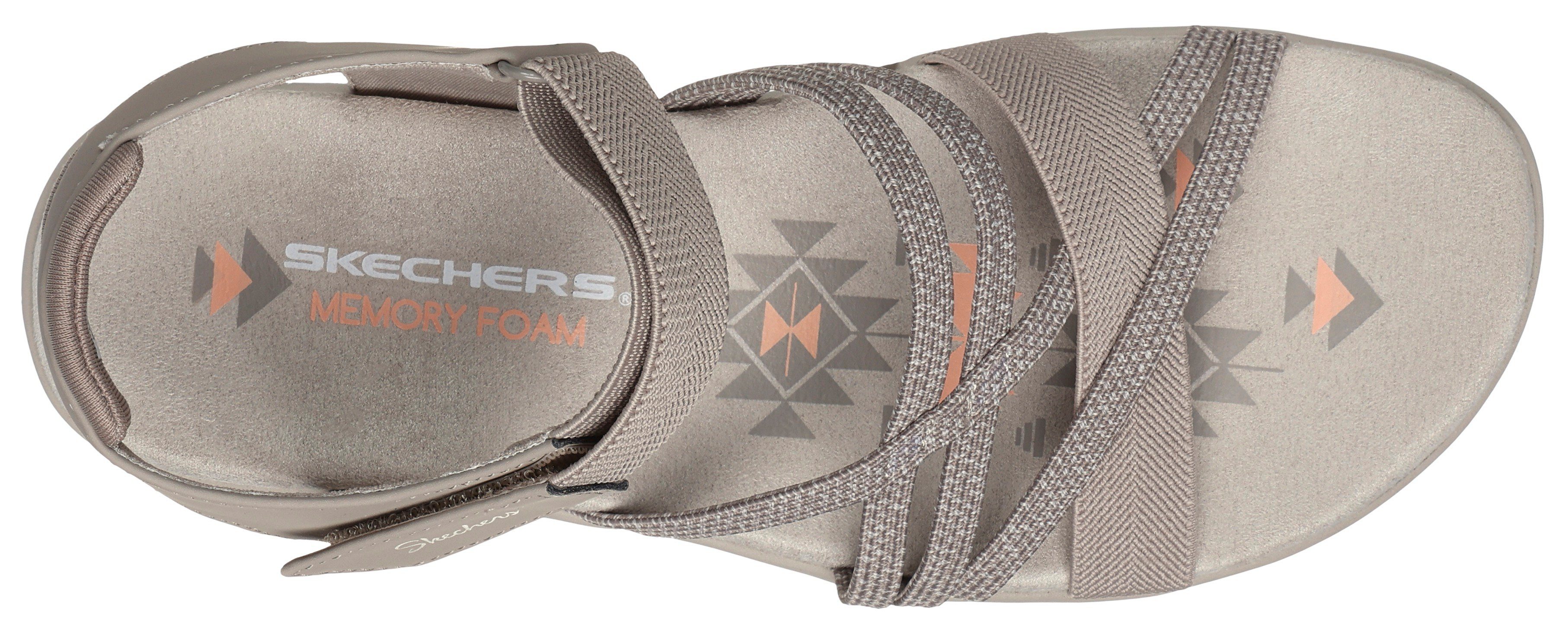 Skechers Sandalen REGGAE SLIM , zomerschoen, sandaal, klittenbandschoen, met memory foam