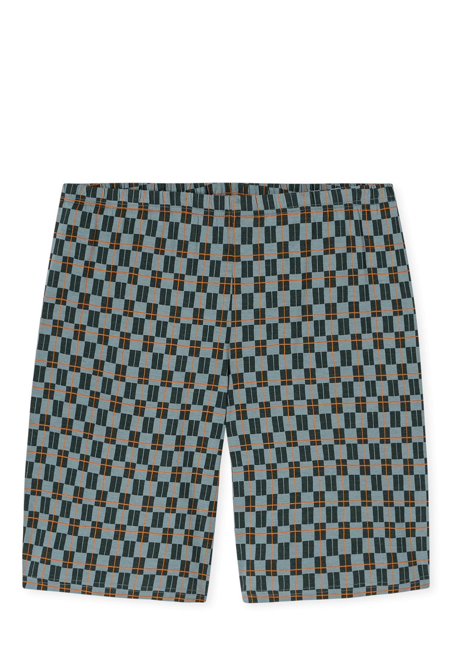 Schiesser Shortama Casual Essentials met effen bovenstuk en gedessineerde broek (2-delig)