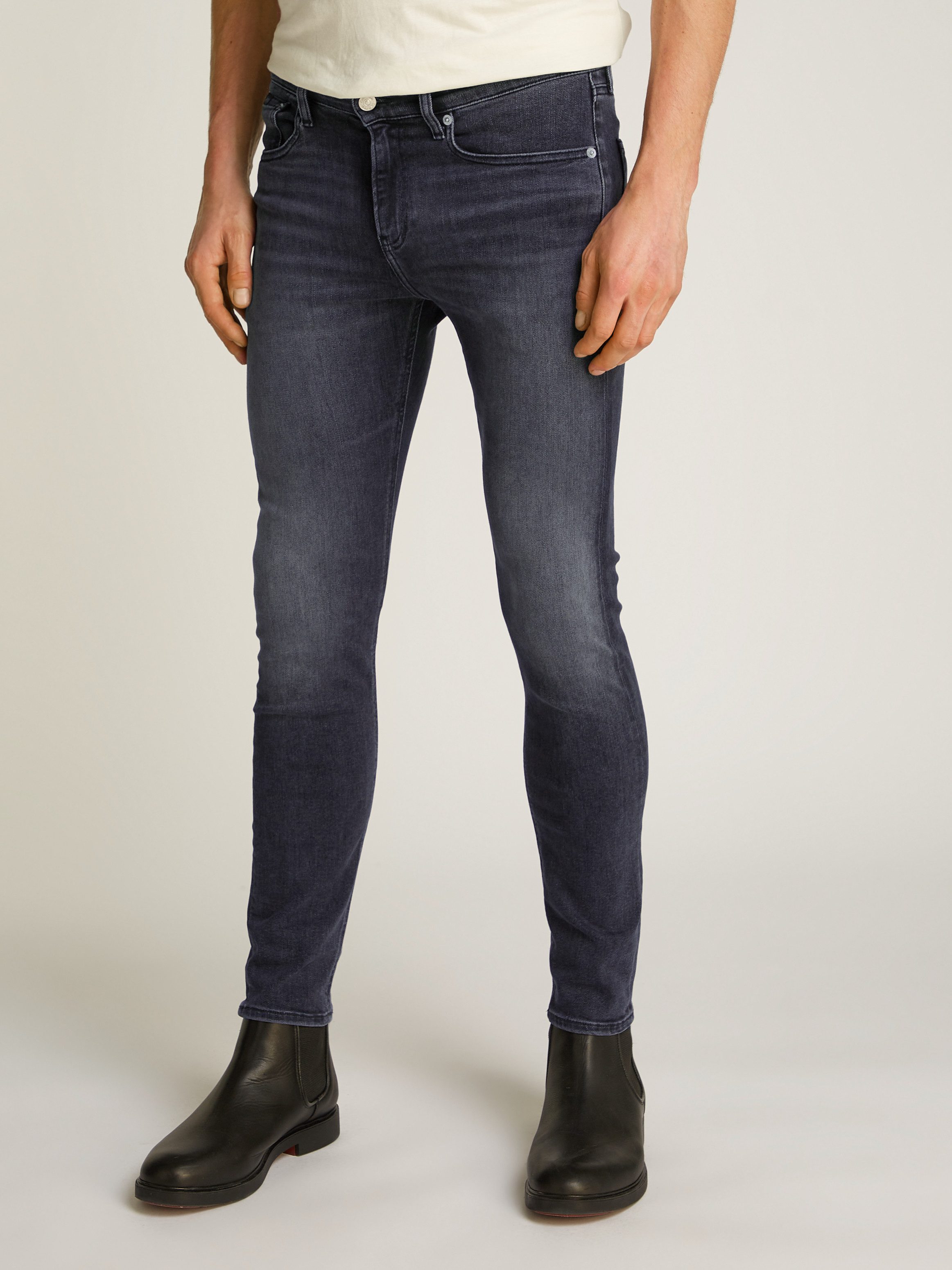 Calvin Klein Skinny fit jeans Skinny Muntzakje, logo borduursel