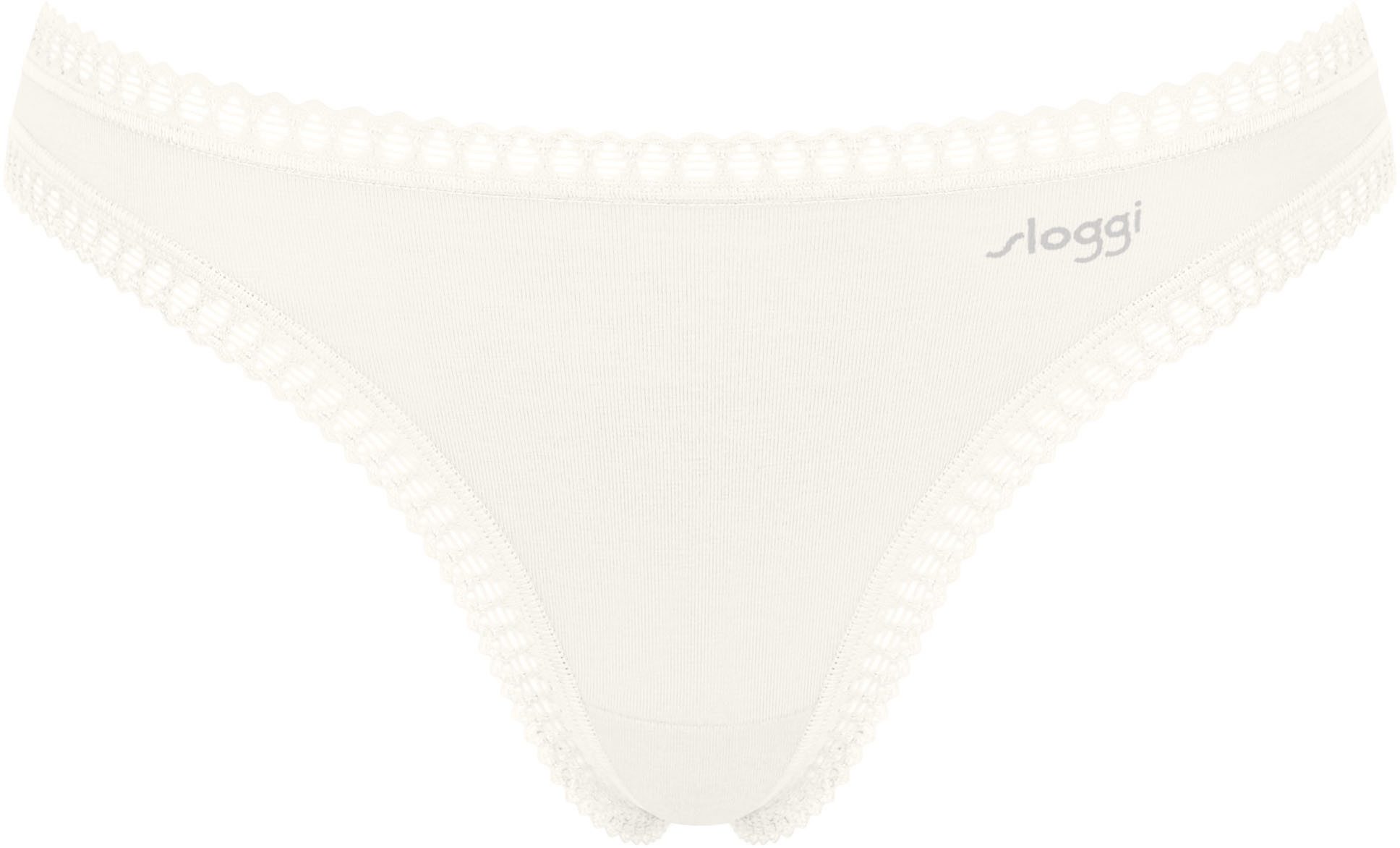 Sloggi String GO Crush met kantdetails, effen, gedessineerd (Set van 3)