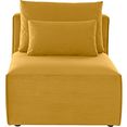 guido maria kretschmer homeliving fauteuil marble modulaire fauteuil voor het naar wens samenstellen van een perfecte zithoek, in 3 overtrekvarianten en vele kleuren geel