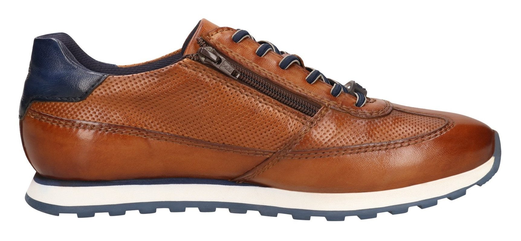 Bugatti Sneakers vrijetijdsschoen, lage schoen, veterschoen met contrast bies