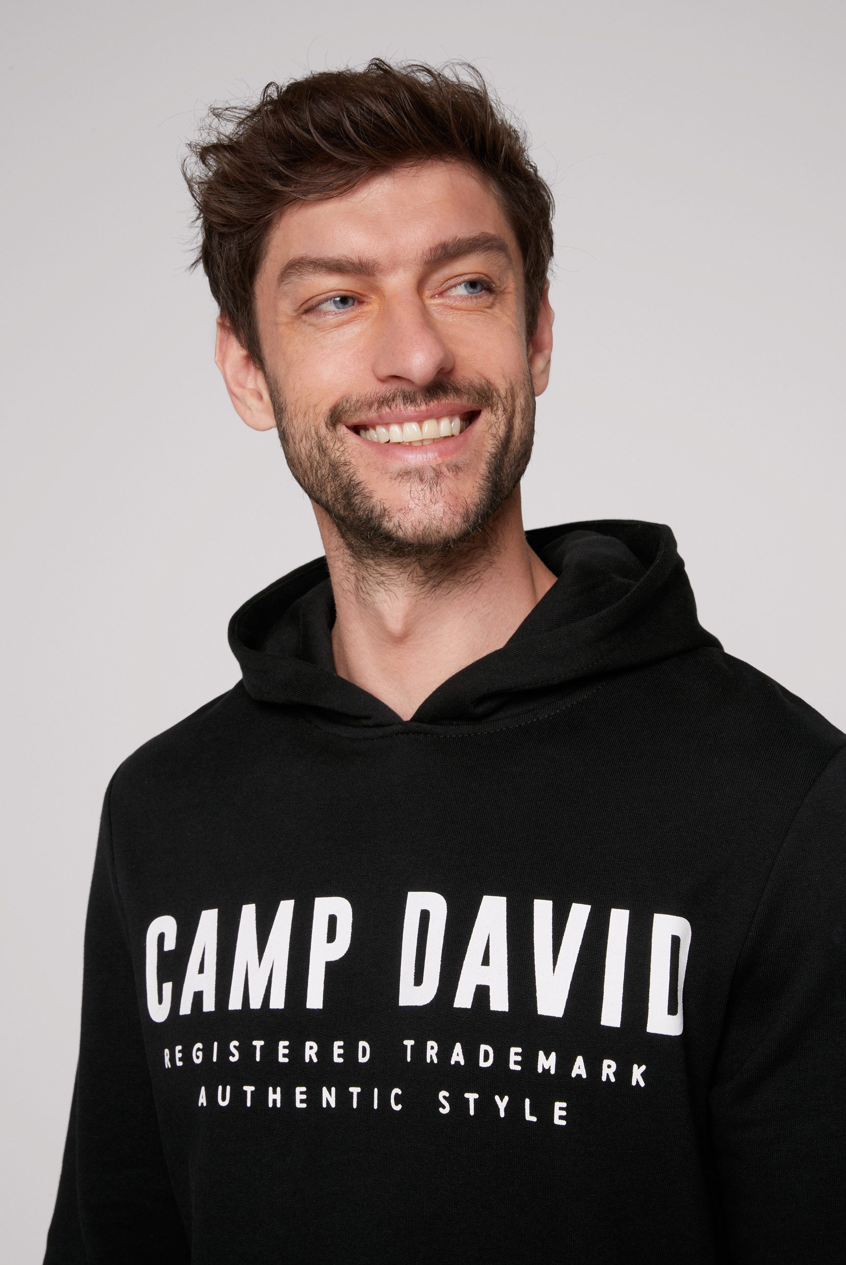 CAMP DAVID Hoodie met logoprint
