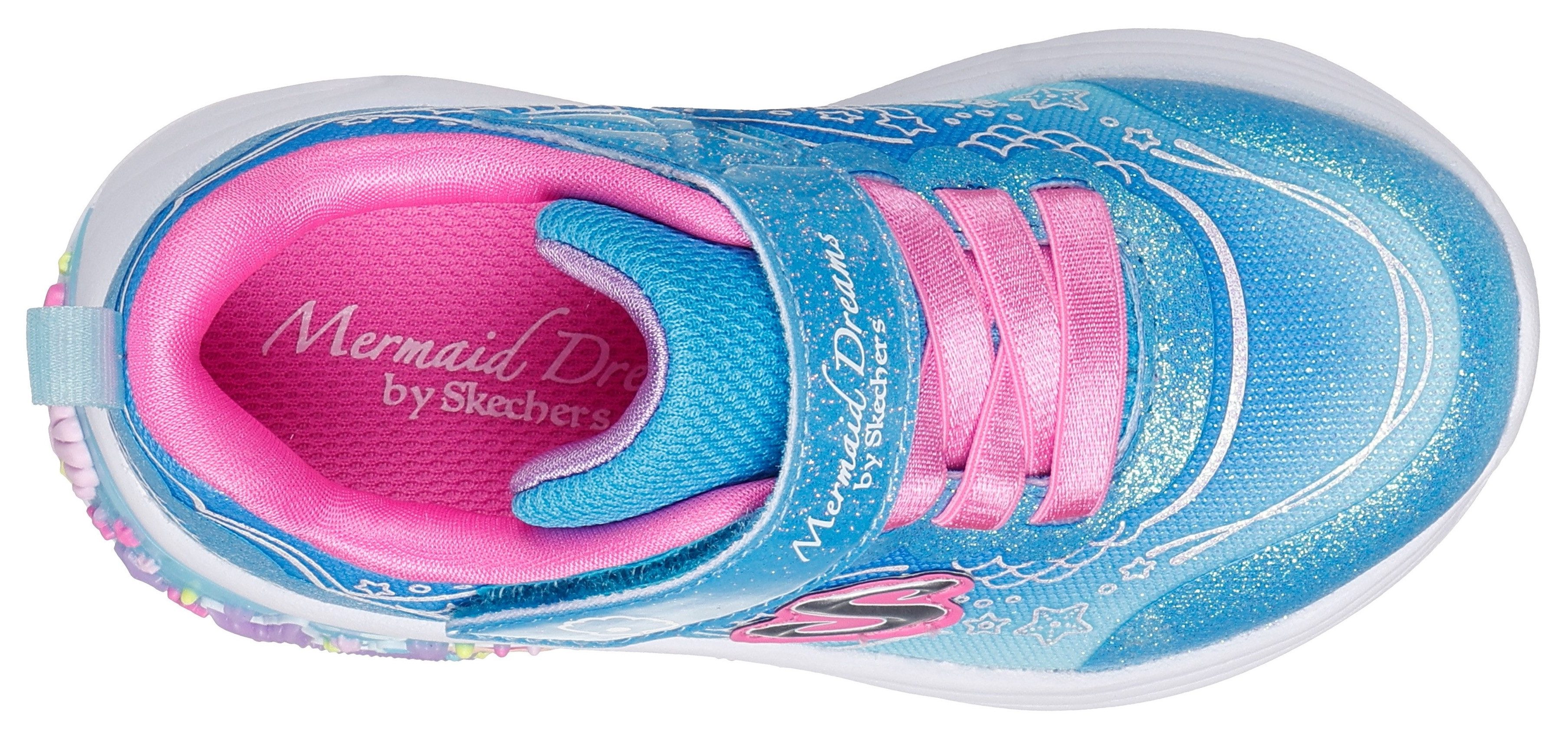 Skechers Sneakers MY DREAMERS , blink,-klittenbandschoen, zeemeermin ontwerp, maat sjabloon om te downloaden