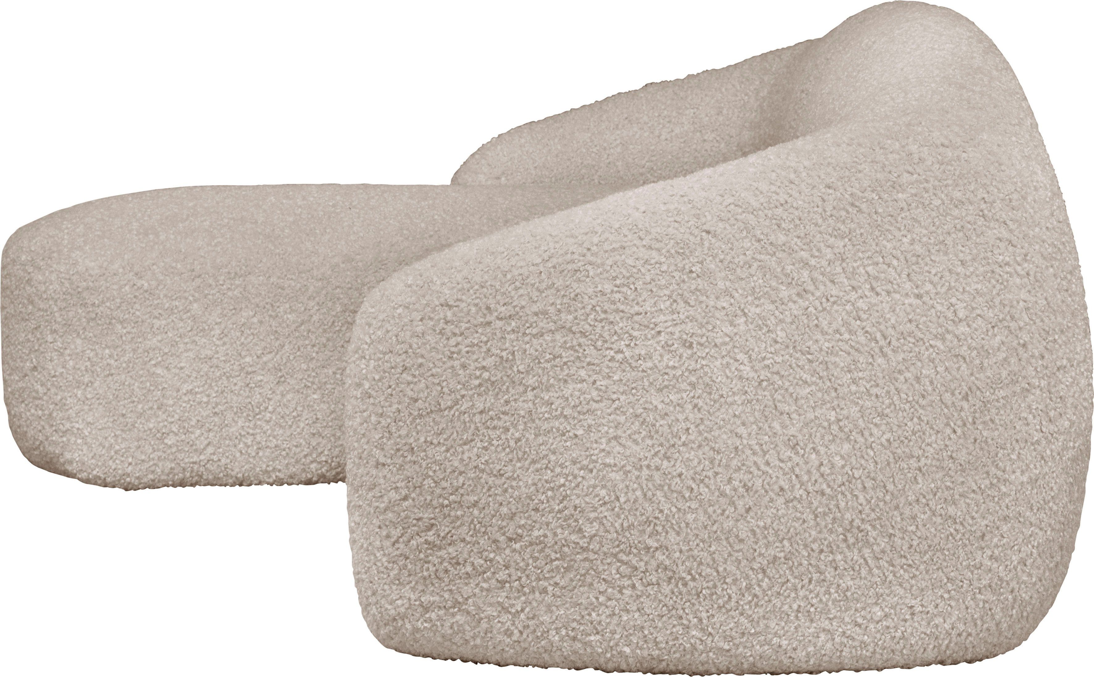 LeGer Home by Lena Gercke Hoekbank YANI, L-vorm, designbank, organische vorm, afmetingen B/D/H: 255/170/81 cm