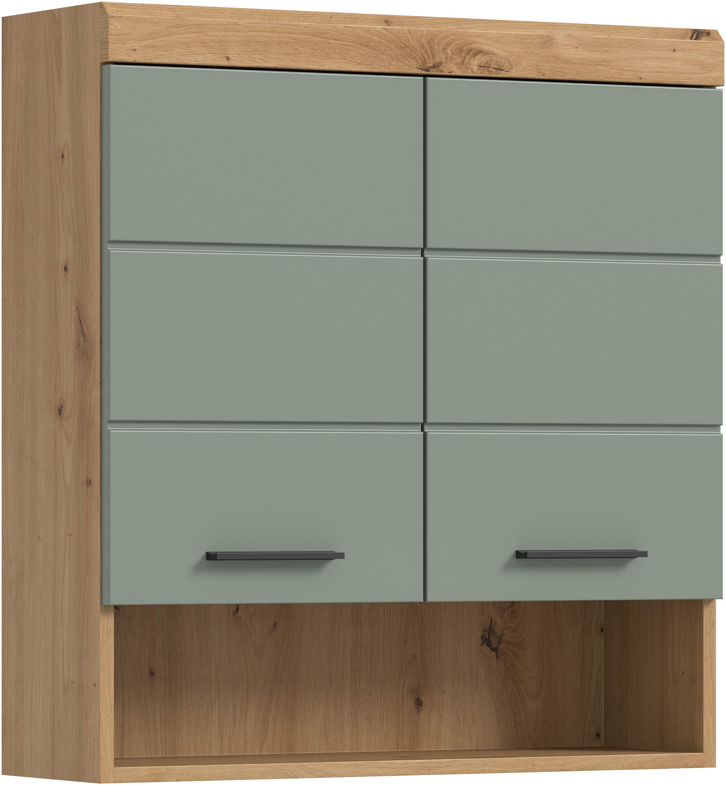 INOSIGN Hangend kastje Siena, breedte 74 cm, 2 deuren, 1 open vak, MDF-front in verschillende kleuren verkrijgbaar, badkamermeubels, badkamerkast,