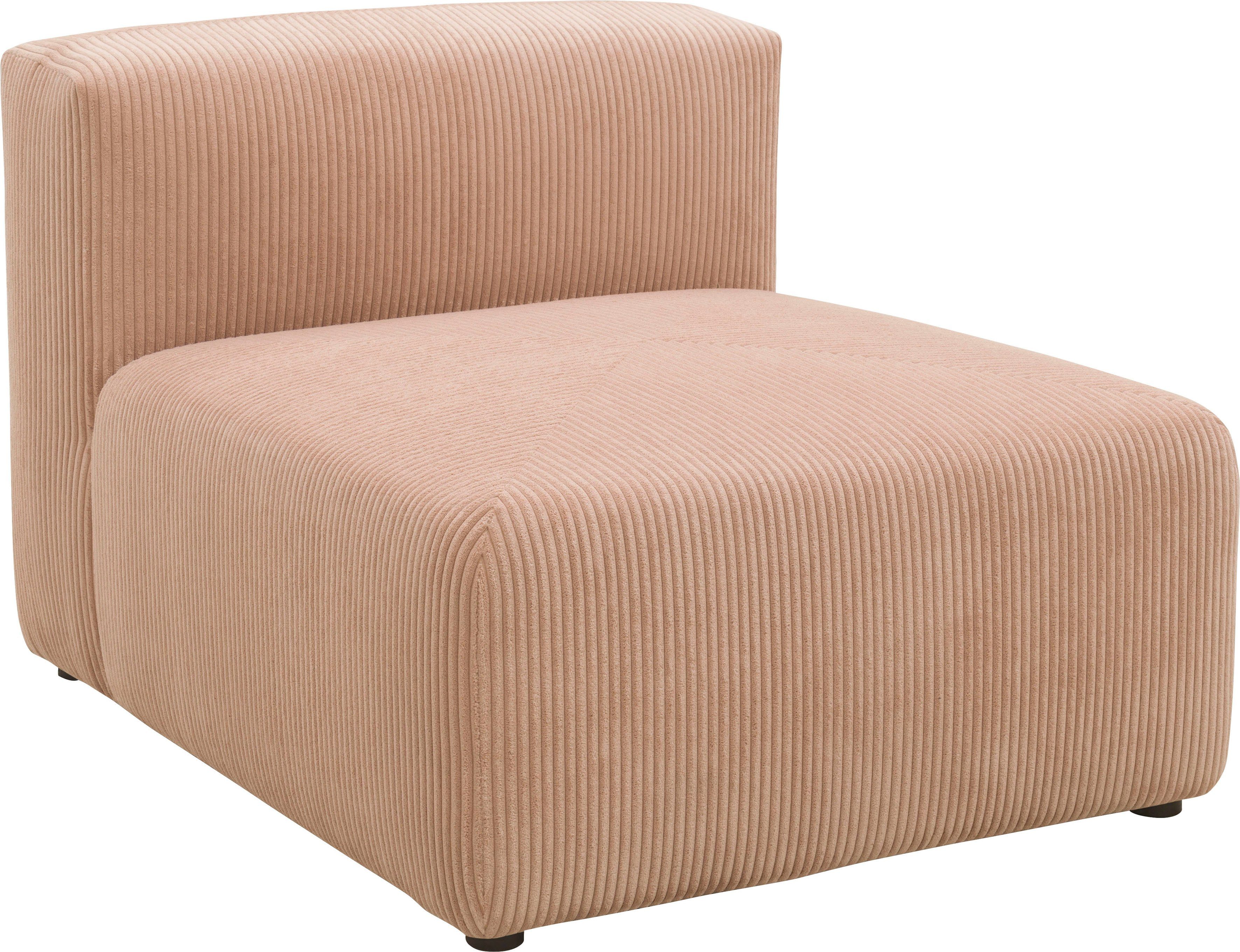 RAUM.ID Sofaelement Gerrid Ribfluwelen bekleding, tussenelement, kan ook afzonderlijk worden geplaatst
